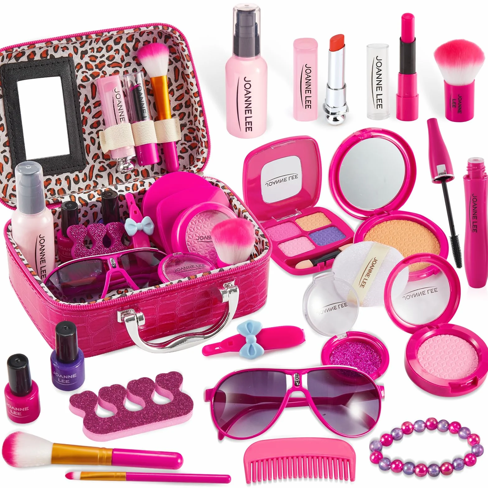 LINFUN KIDS Malette Maquillage Enfant Fille Jouet, Valise Maquillage Fille, Cadeau Anniversaire 3 4 5 6 Ans