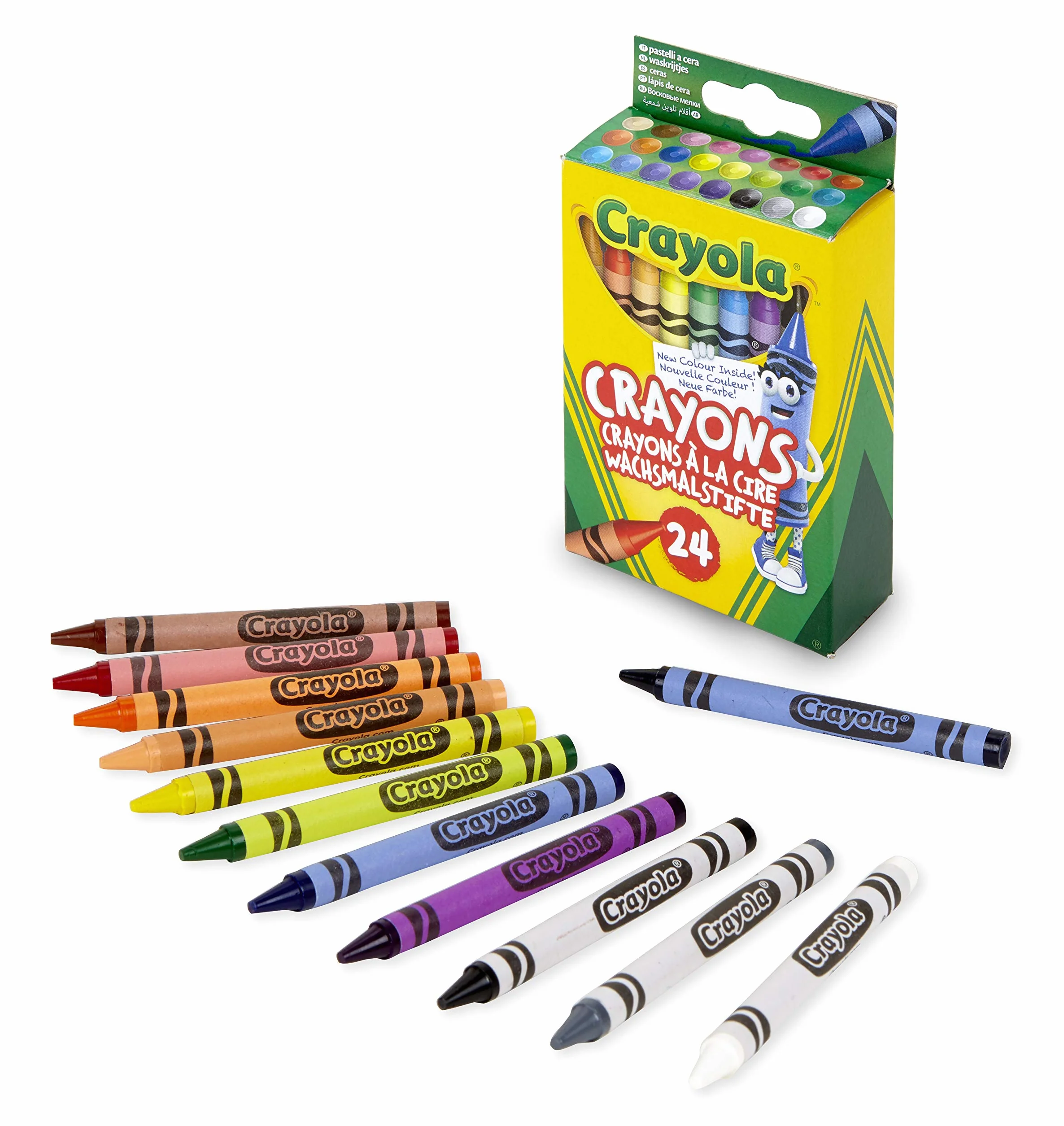 CRAYOLA Crayons de cire Set de 24 pièces Couleurs assorties