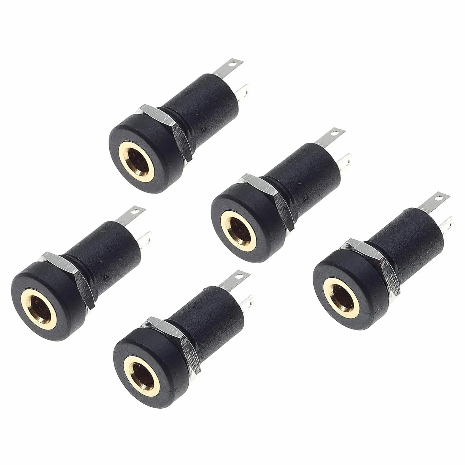 AzureRay Lot de 5 Prises Jack 3.5 mm Stéréo – Prise Audio à Souder 3 Broches pour Réparation Casque