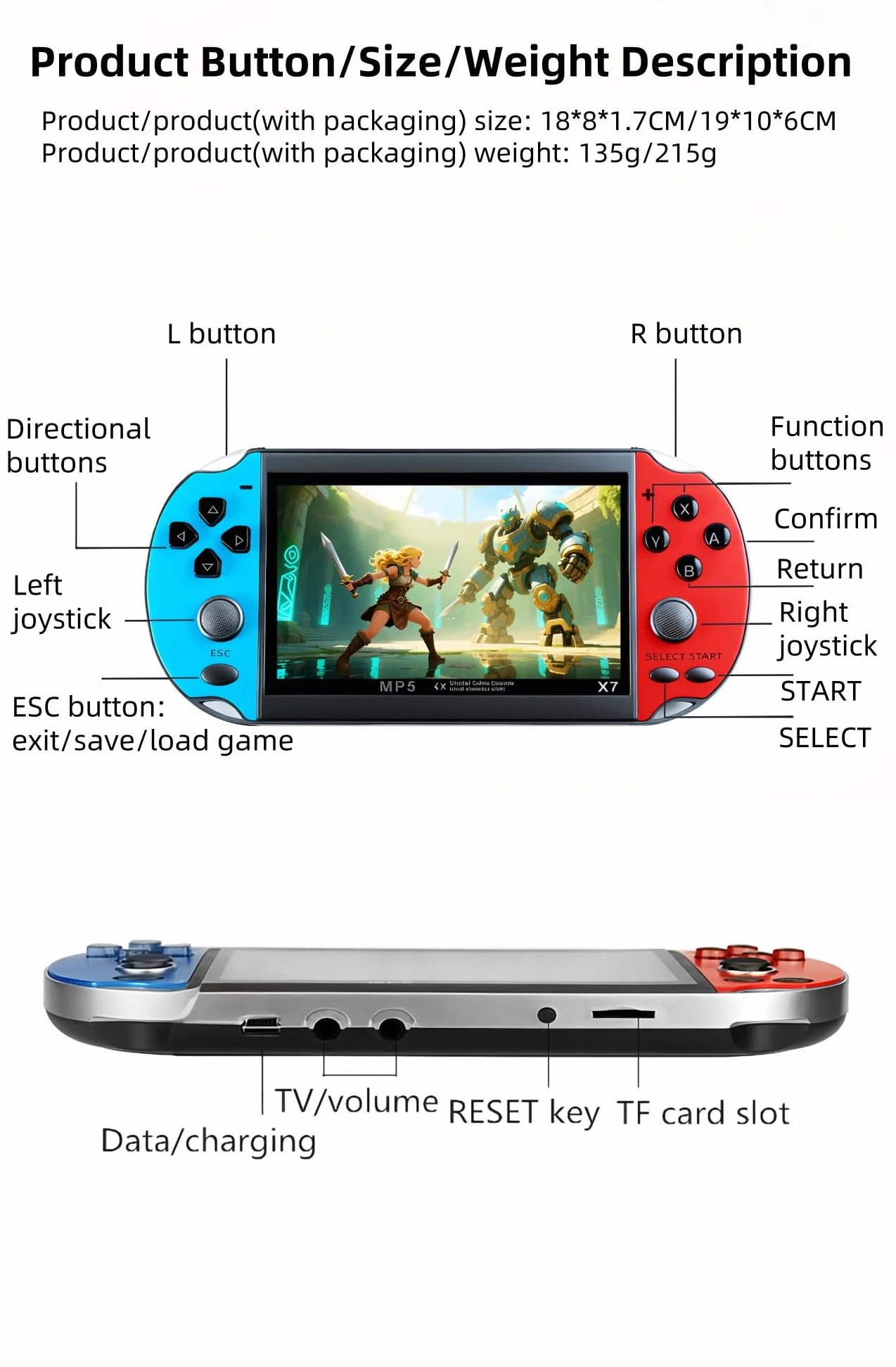 Console de Jeu Rétro Portable 3000 Jeux Intégrés Simulateurs Vidéo Musique Cadeau Enfants