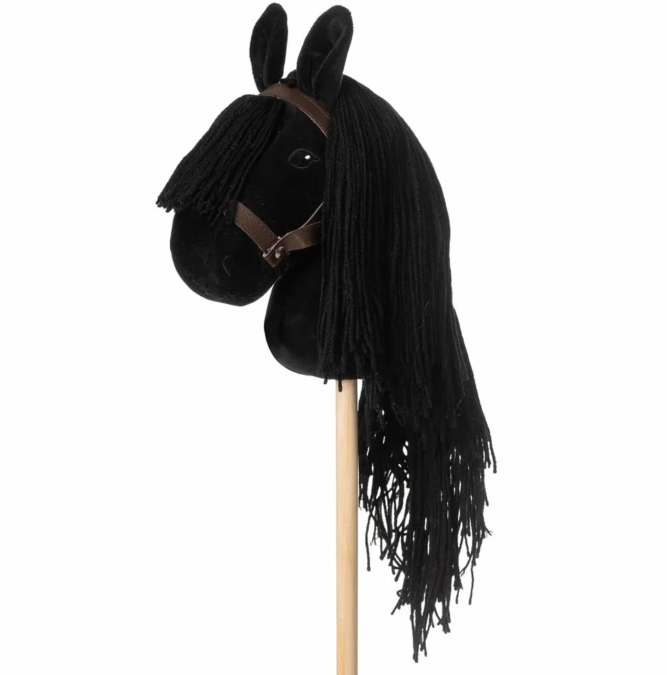 Tête de Cheval Noir à chevaucher Bois 84351