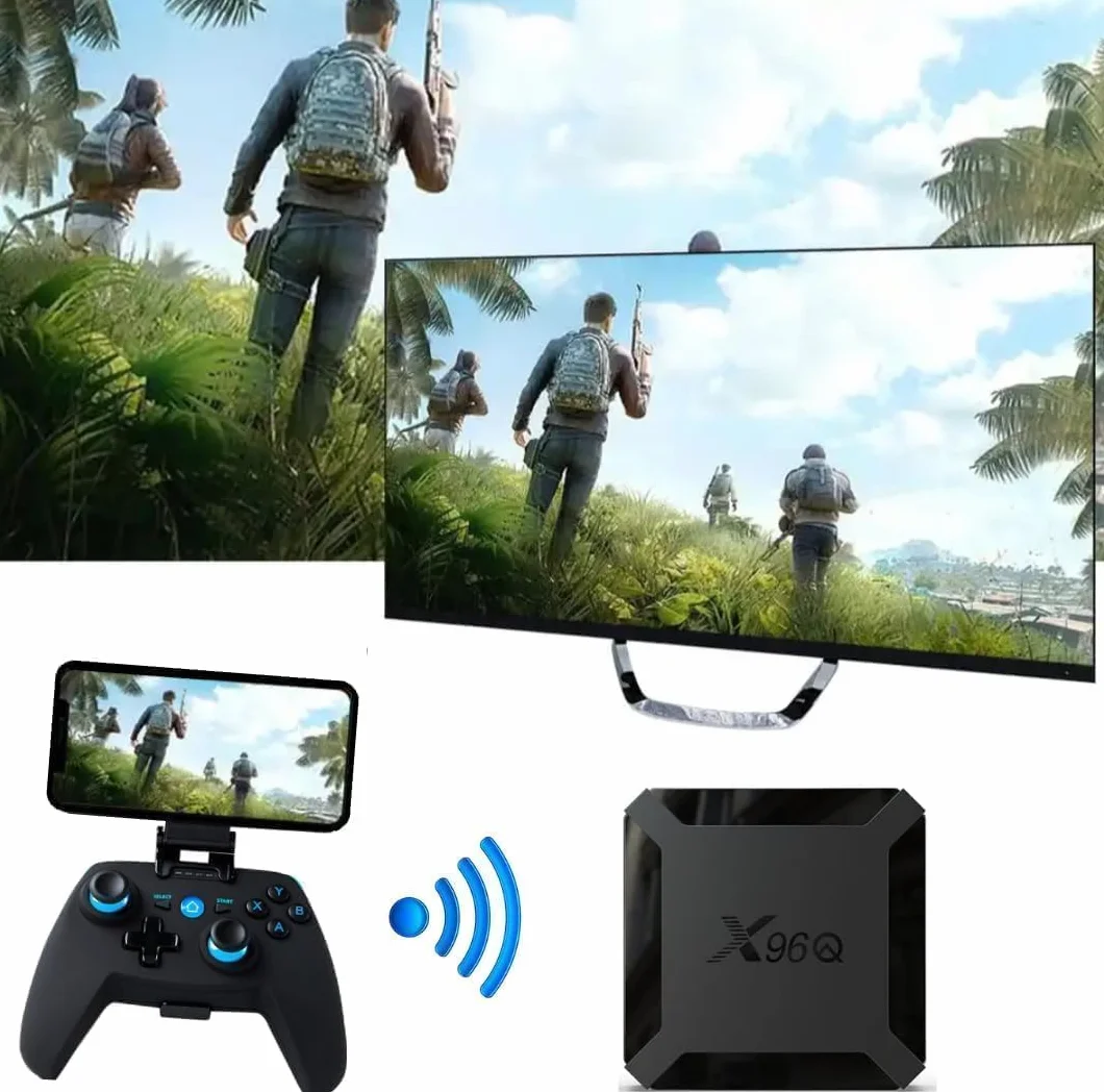 X96Q Boîtier IPTV Android TV Box Android 10.0 2GB 16GB Mini Smart TV Box Allwinner H313 Quad Core WiFi 4K HD 100M LAN