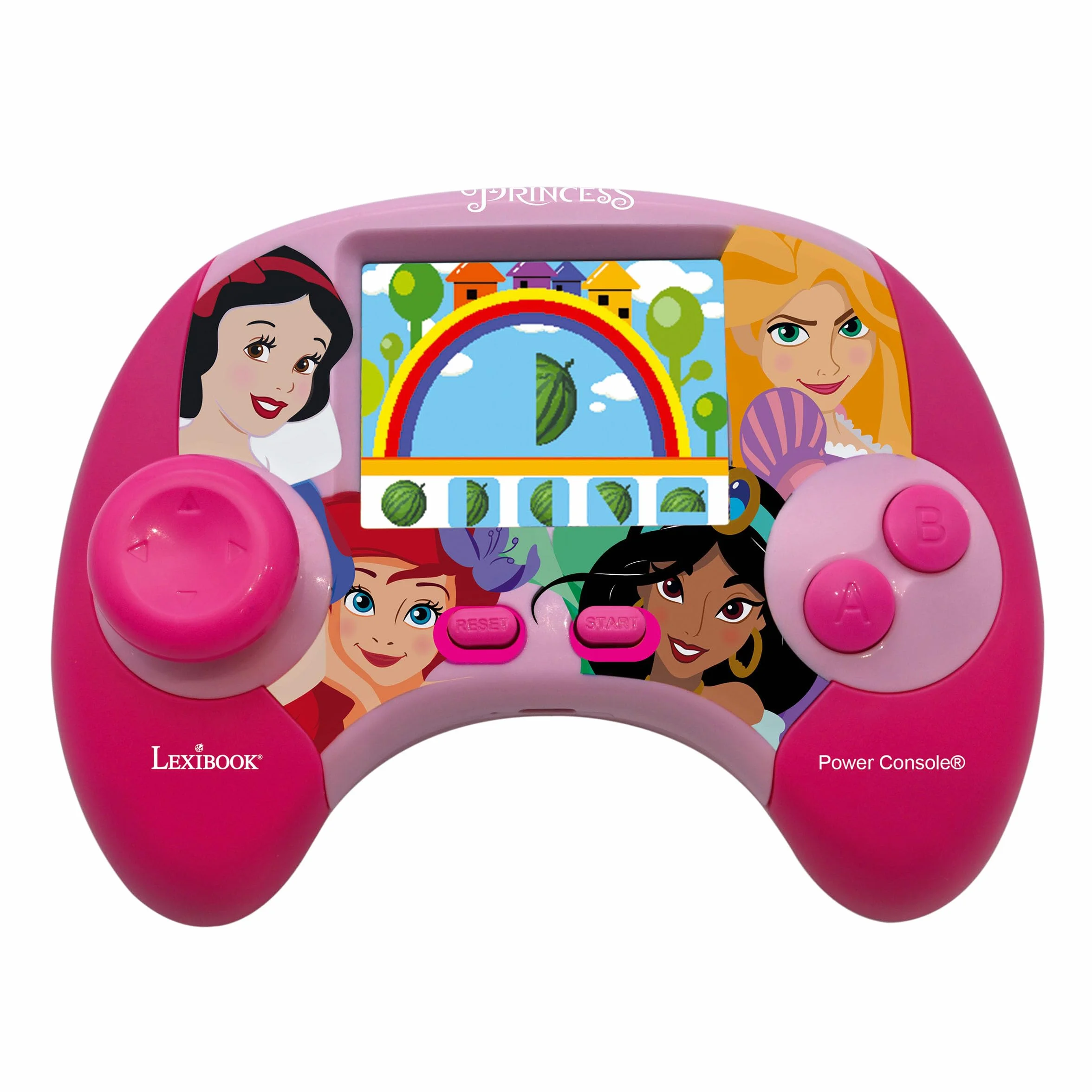 Lexibook Disney Princesses Power Console Console de Jeux éducative bilingue Français/Anglais 100 activités JCG100DPi1