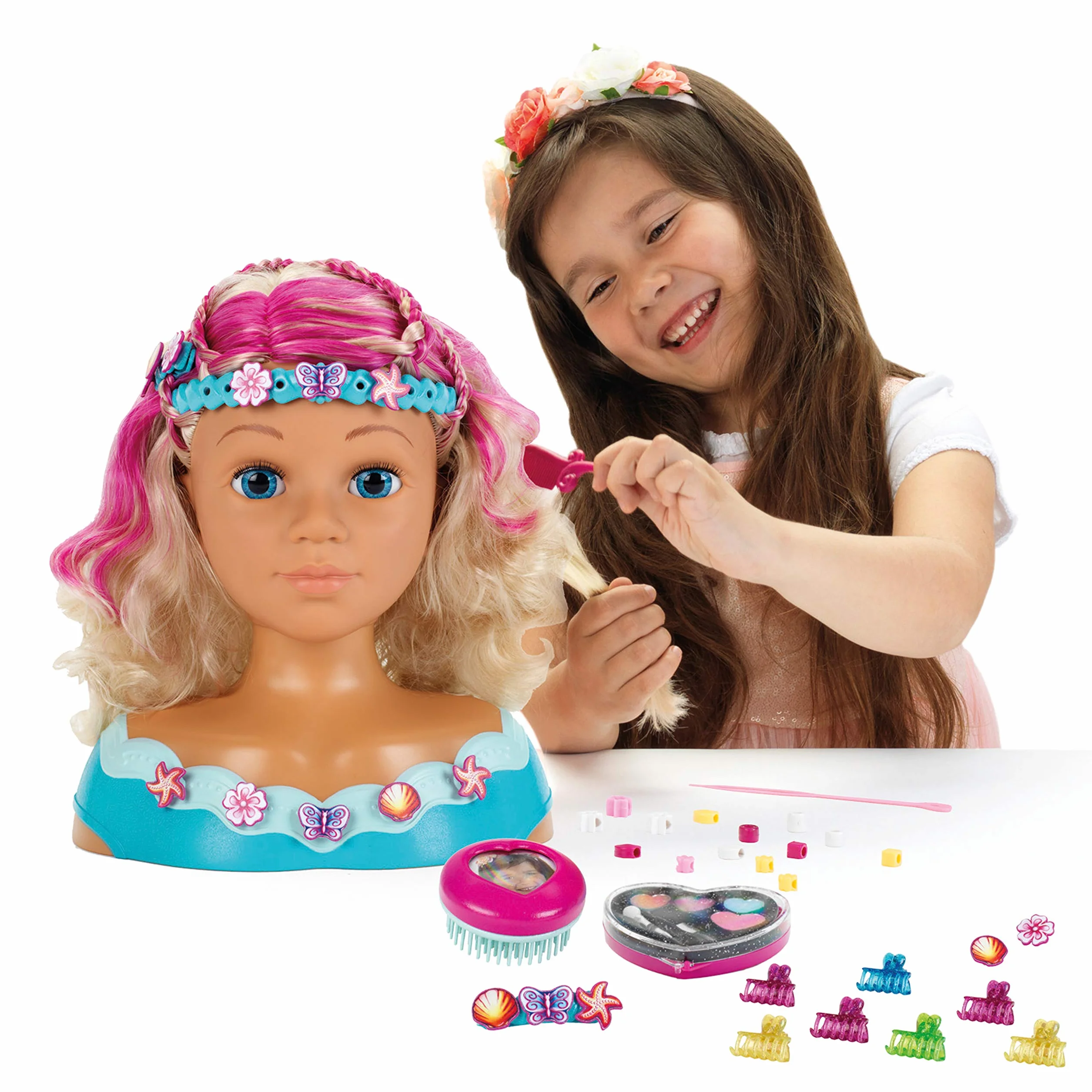 Theo Klein Mariella Tête à coiffer et à Maquiller avec Bijoux de Coiffure et Produits Cosmétiques Jouet pour Enfants