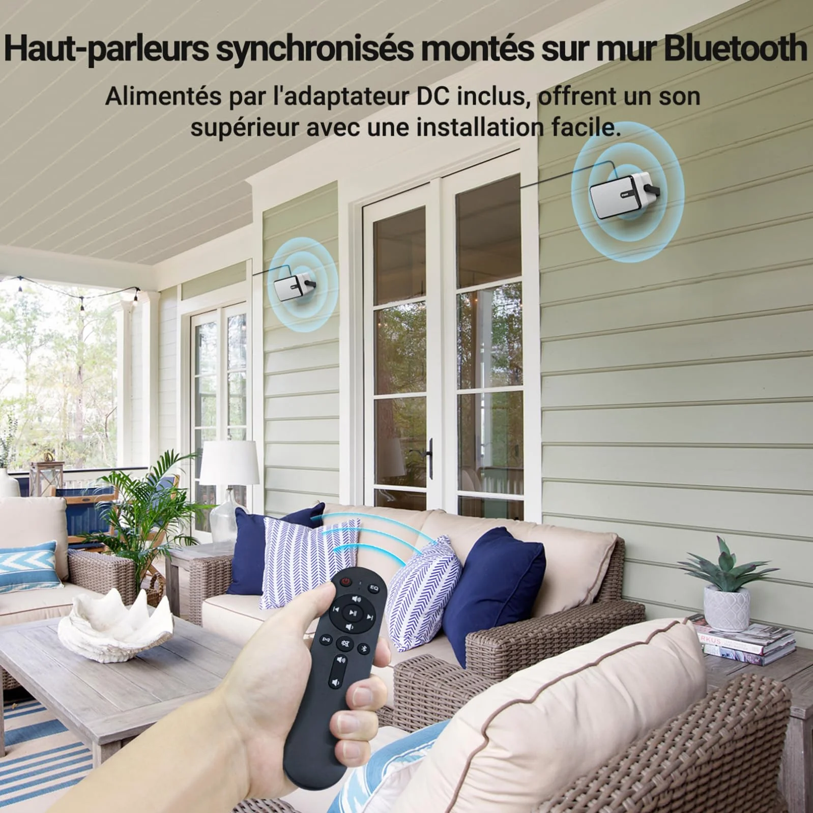 Inwa Enceintes Extérieures Bluetooth IPX5 250W Lot de 2 Sync Speaker