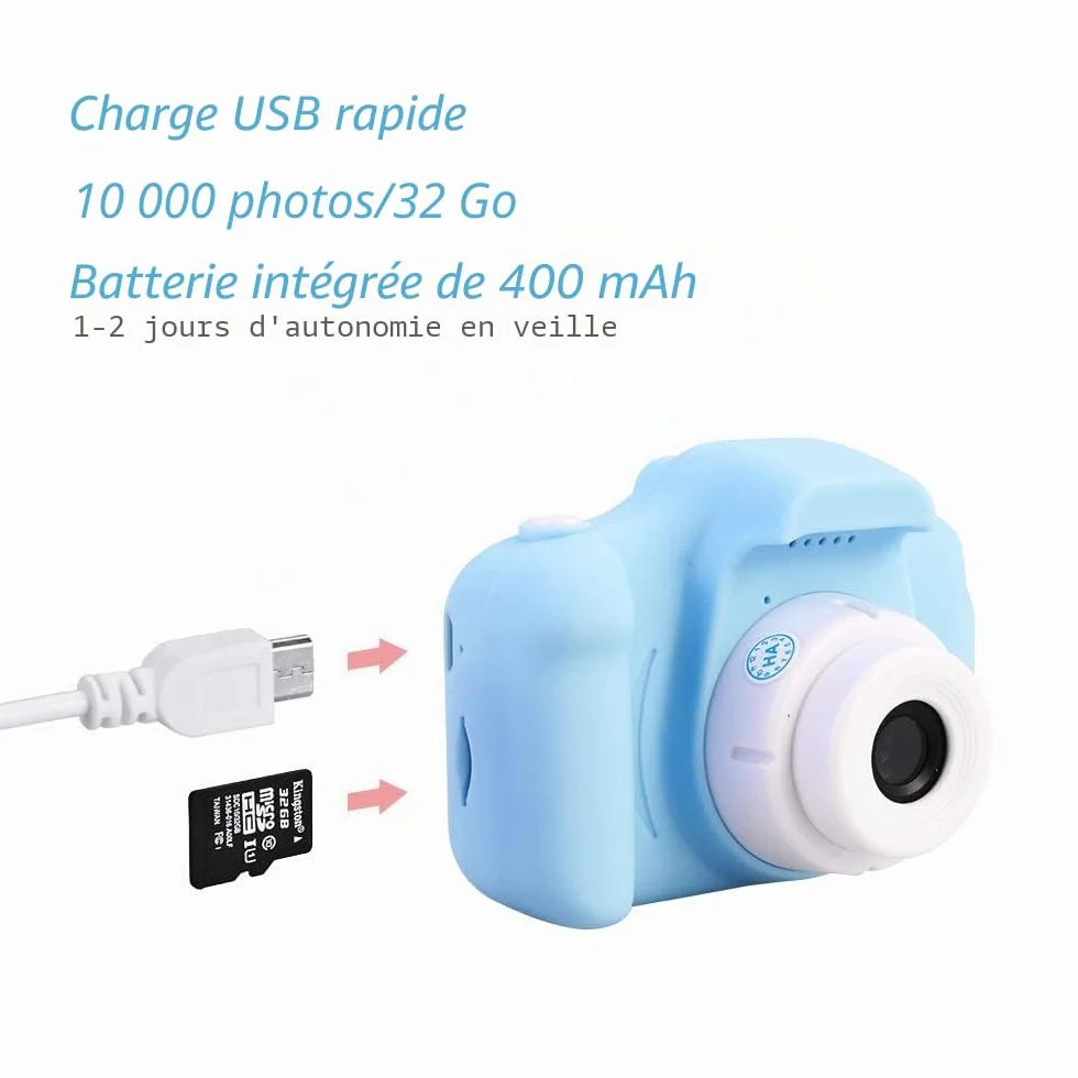 Aparat cyfrowy dla dzieci 1080P z ekranem i kartą SD 32 GB