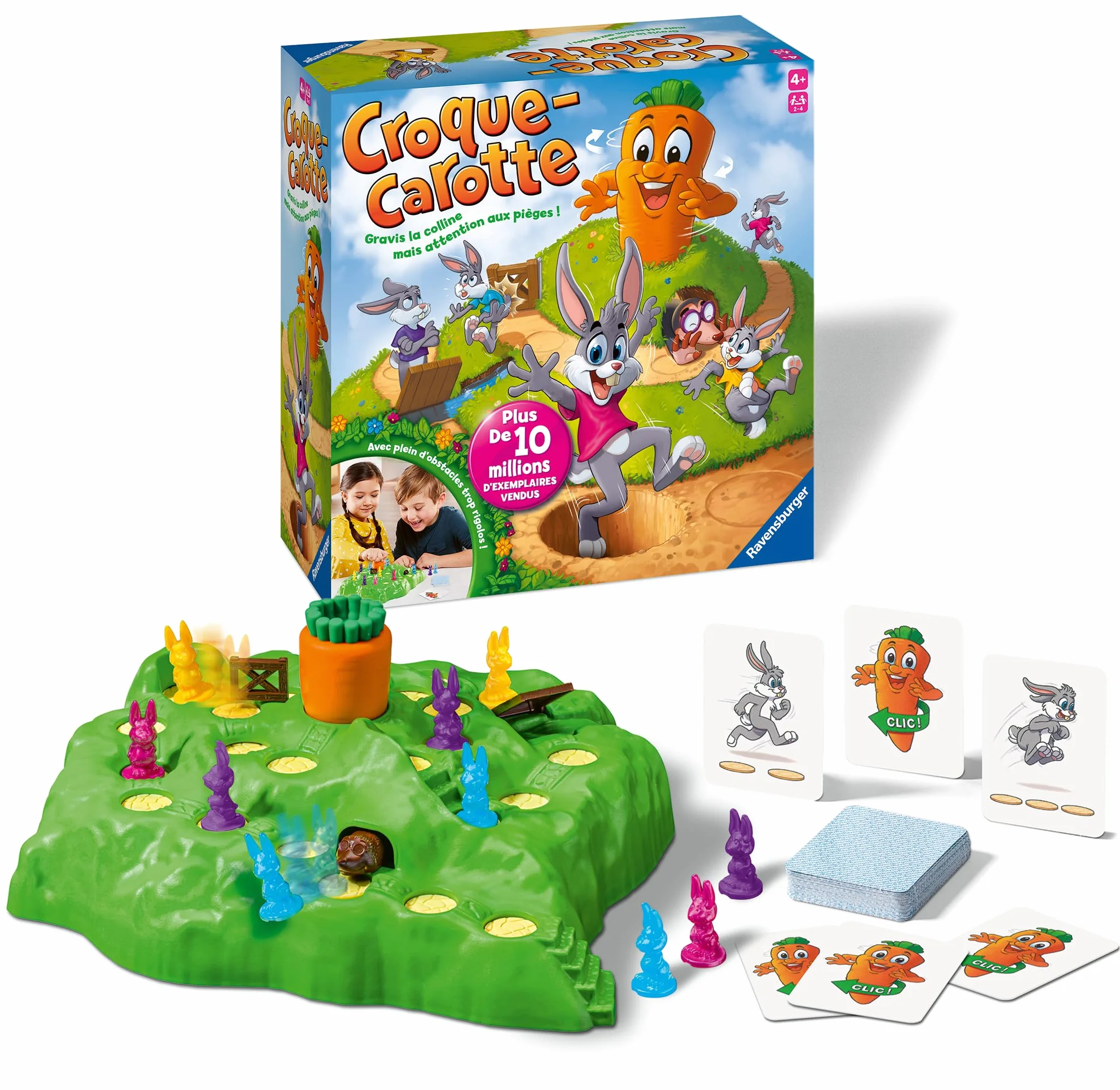 Ravensburger Croque Carotte Jeu de Société Rigolo 2-4 Joueurs dès 4 Ans Course de Lapins