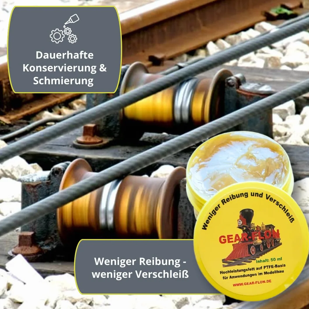 Graisse PTFE téflon haute performance pour modélisme ferroviaire locomotives transmissions 50 ml