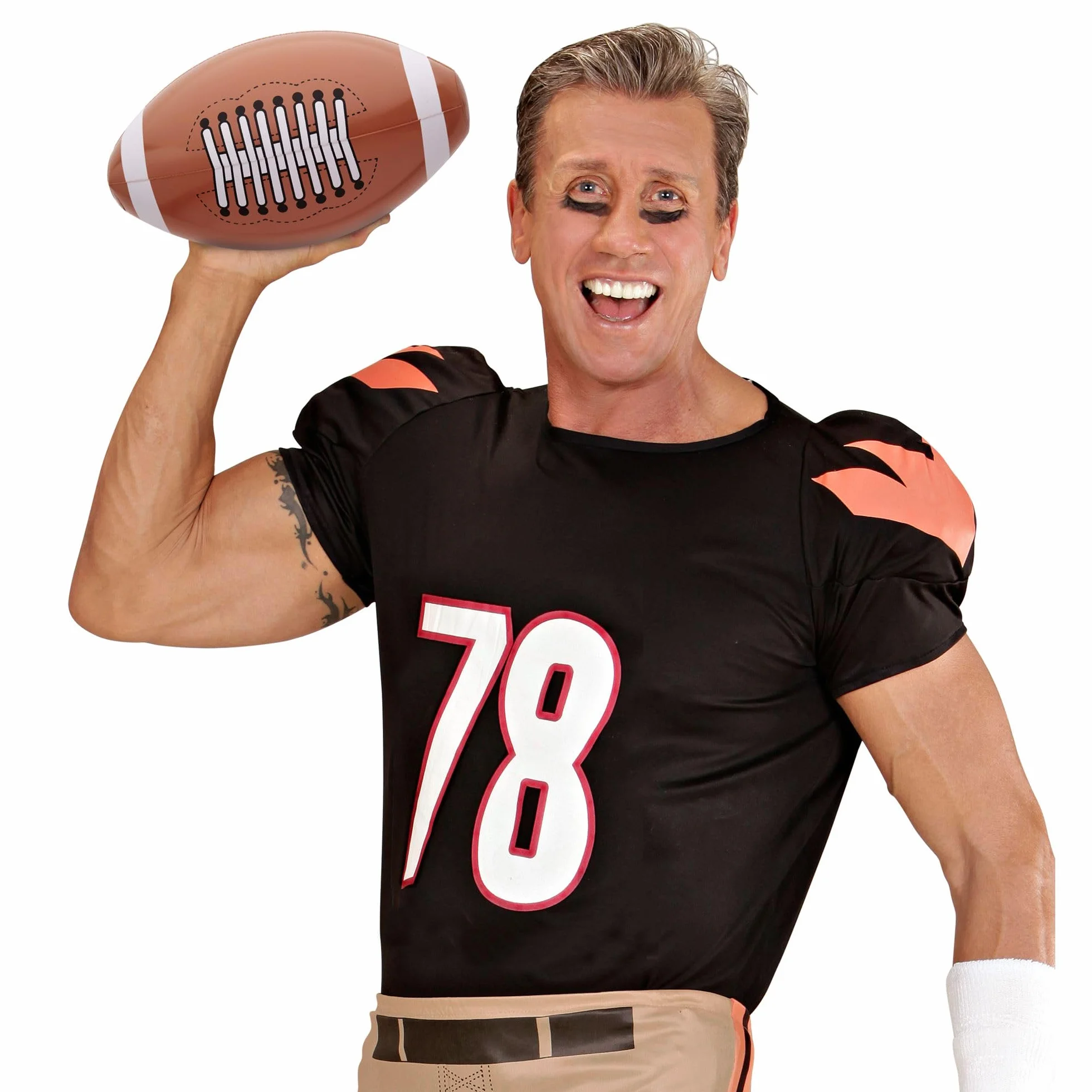 Ballon de football américain gonflable 36 cm WIDMANN MILANO Party Fashion 1856A
