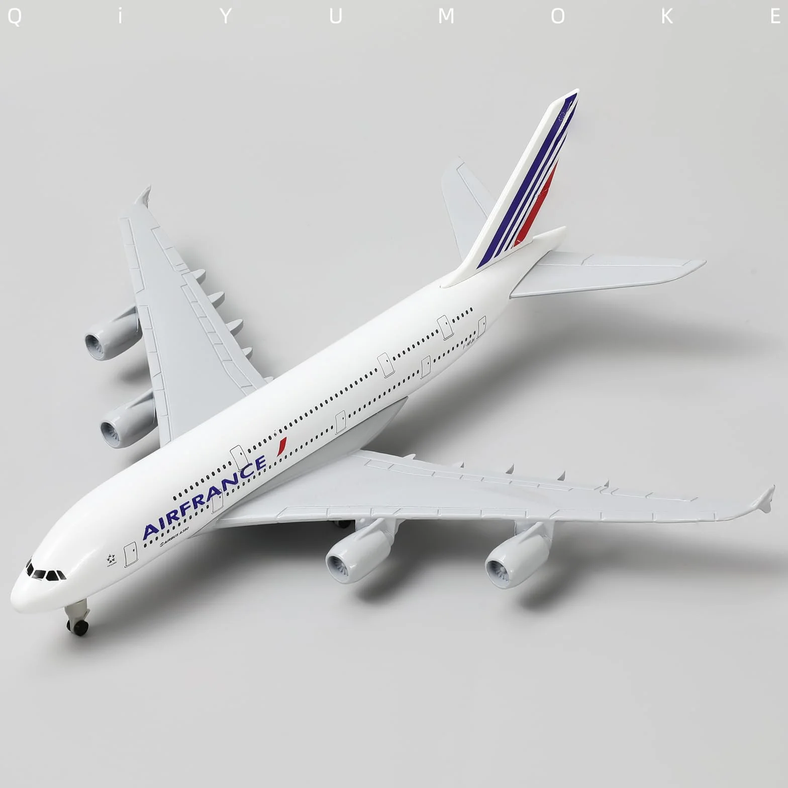 France 380 Modèle d'avion en métal A380 avec Support 7,5 Pouces Décoration d'Affichage Cadeau