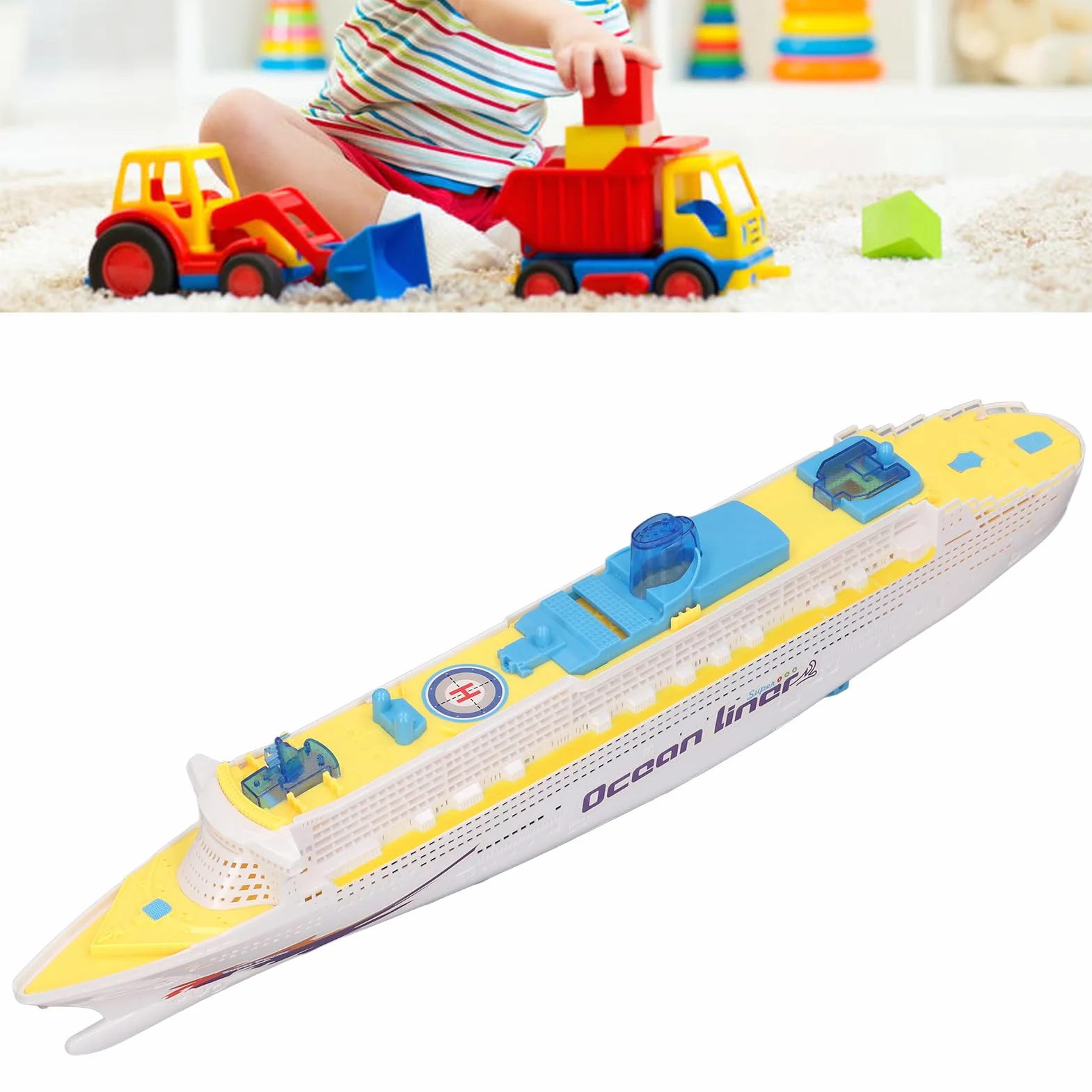 Jouet de Bateau de Croisière avec Lumière et Son pour Enfants