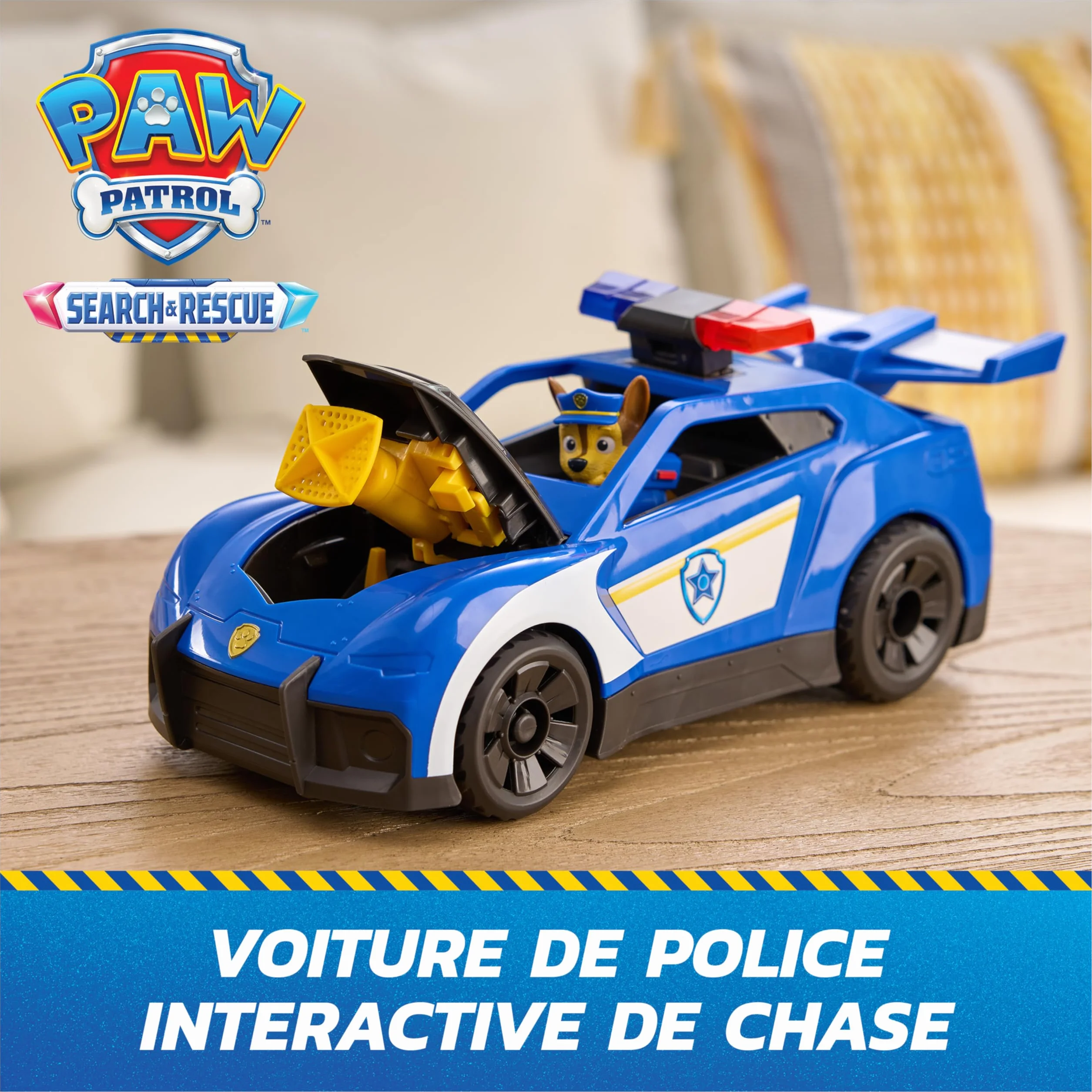 Paw Patrol Pat Patrouille Véhicule Interactif Chase Search & Rescue Mission Détectives Voiture Figurine À Collectionner Jouet Enfant 3 Ans+