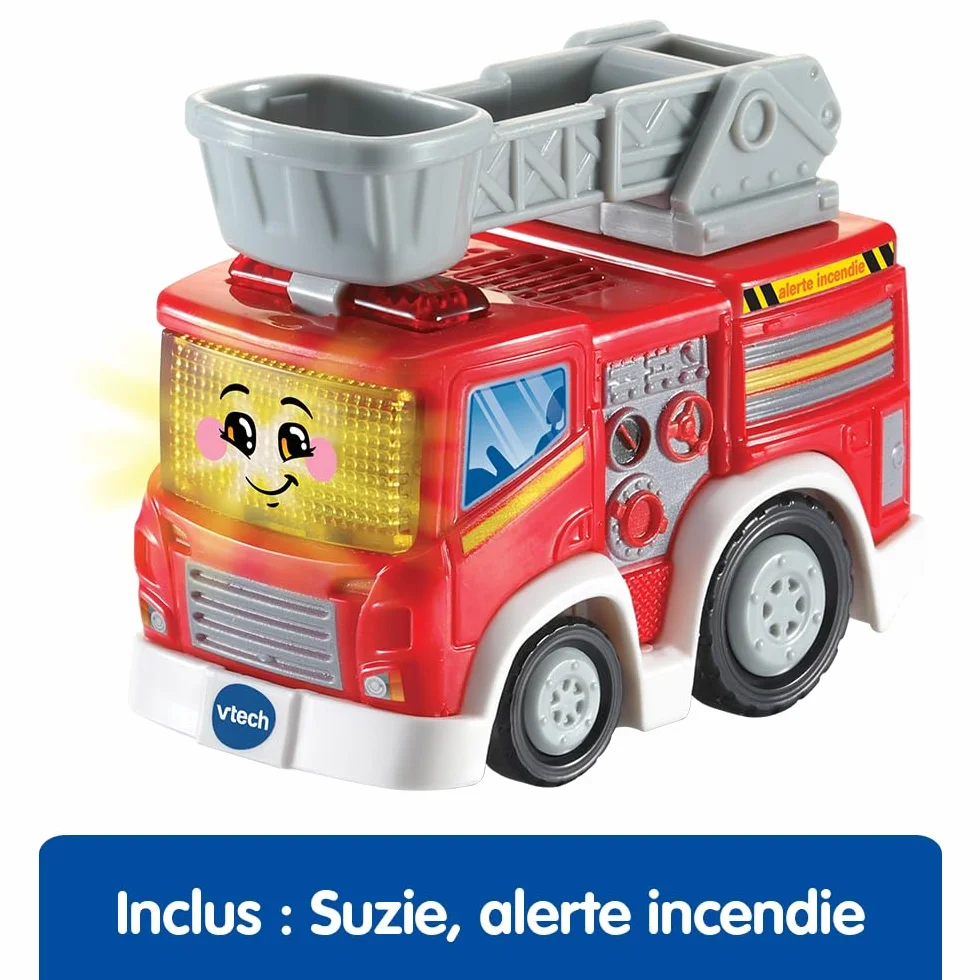 VTech Tut Tut Bolides Série Pro Coffret Trio Pro 3 Voitures Enfant Police Camion de Pompiers Voiture de Course Jouet Musical Sonore Cadeau Enfant 2-6 Ans