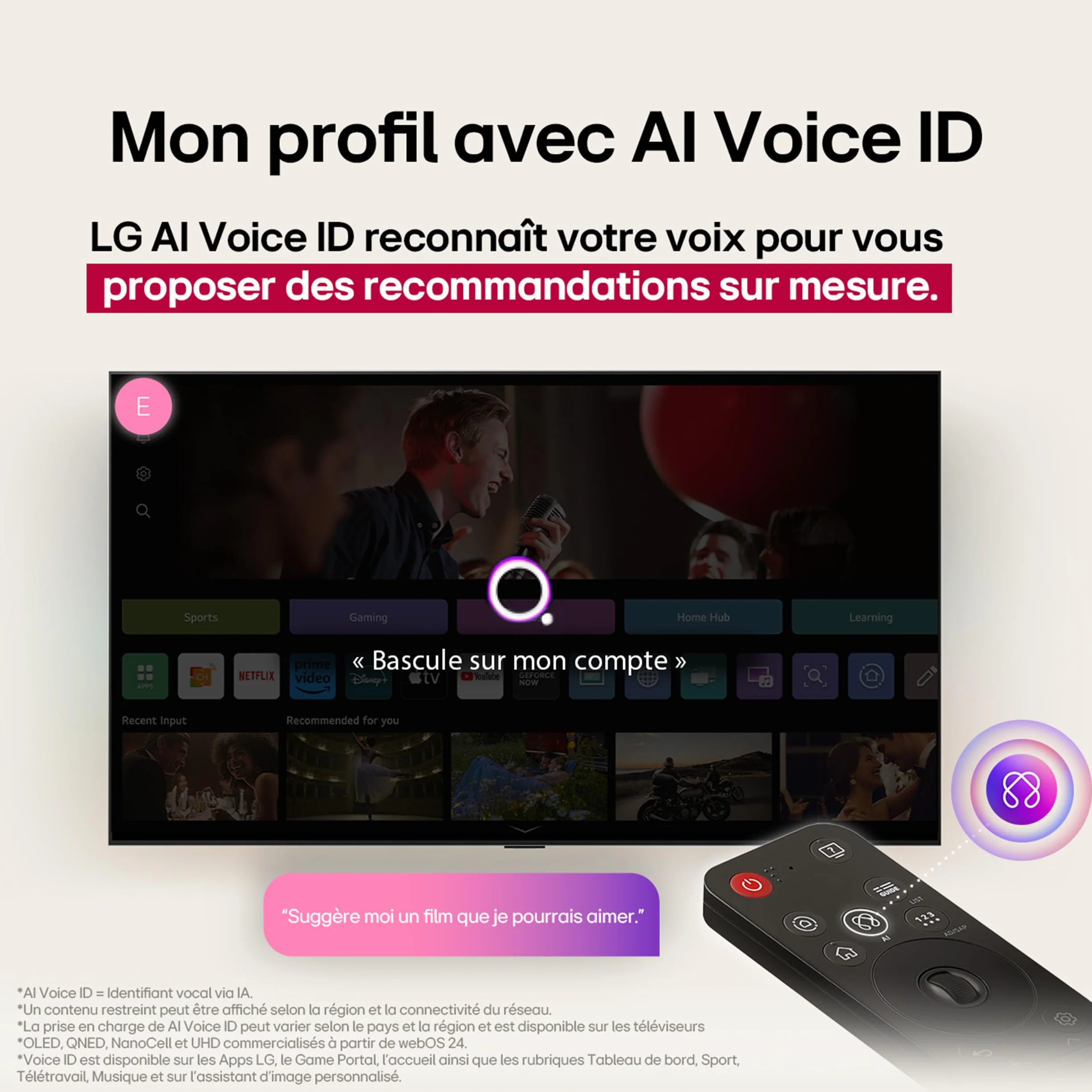 LG TV QNED AI 2025 43QNED8E 43" 108cm 4K UHD HDR10 webOS 25 Magic Remote Alexa Google Assistant AirPlay 2