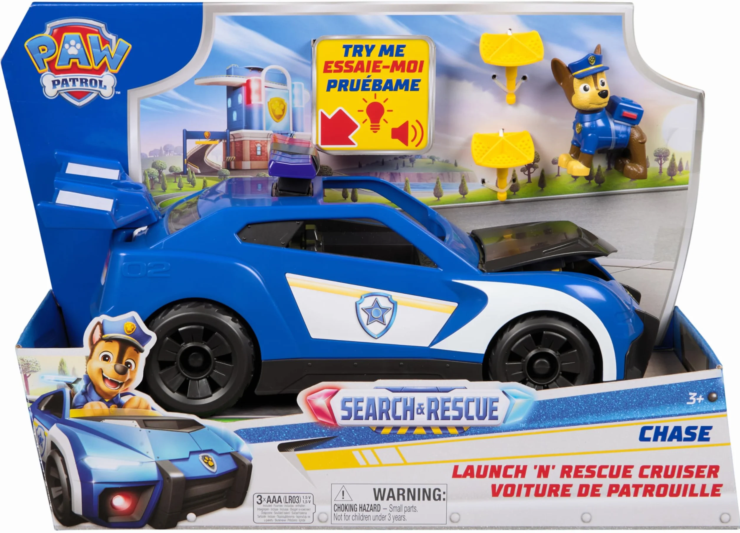 Paw Patrol Pat Patrouille Véhicule Interactif Chase Search & Rescue Mission Détectives Voiture Figurine À Collectionner Jouet Enfant 3 Ans+