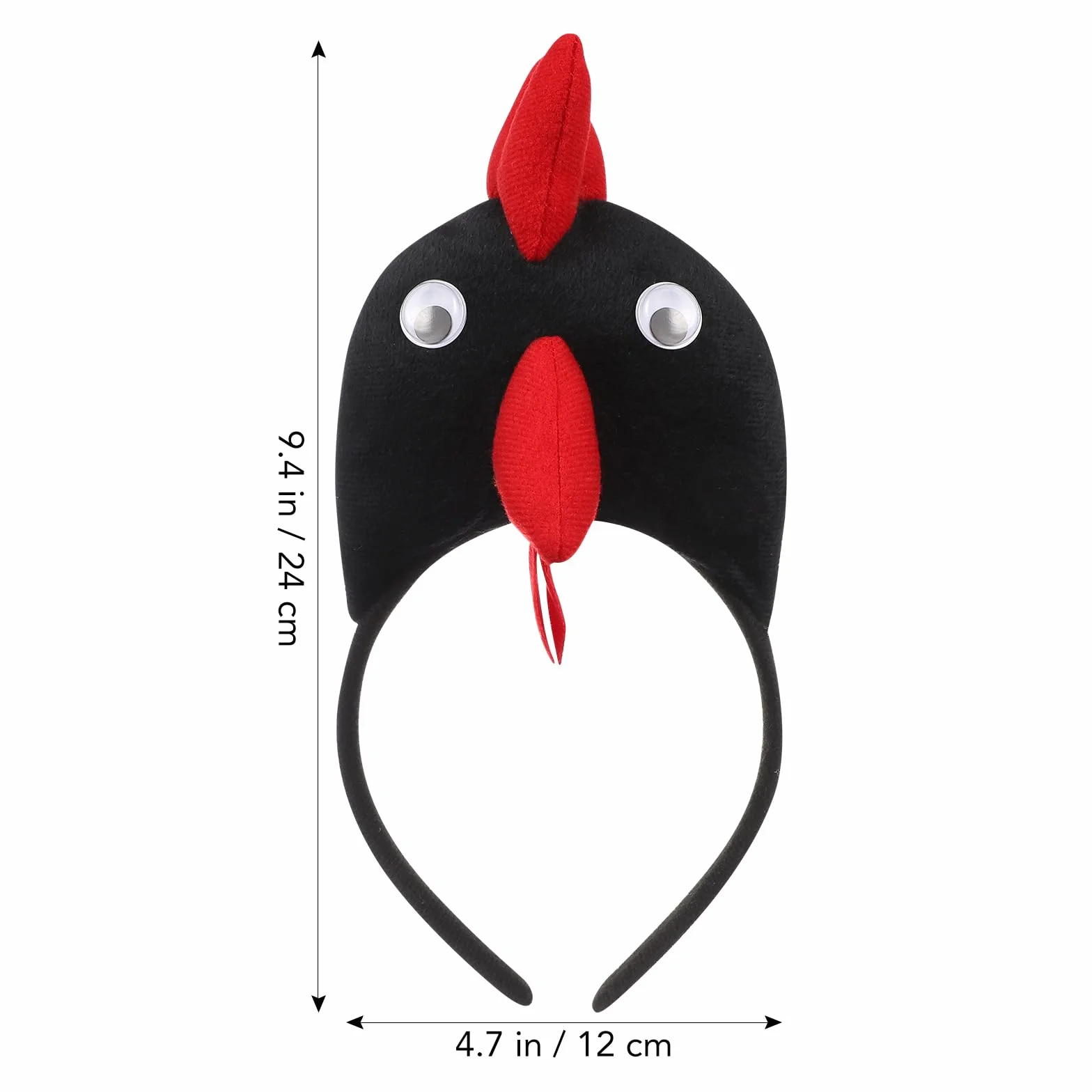 VICASKY 4PCS Bandeau de tête de poule Pâques serre-tête en forme d'animal peluche costume déguisement accessoires
