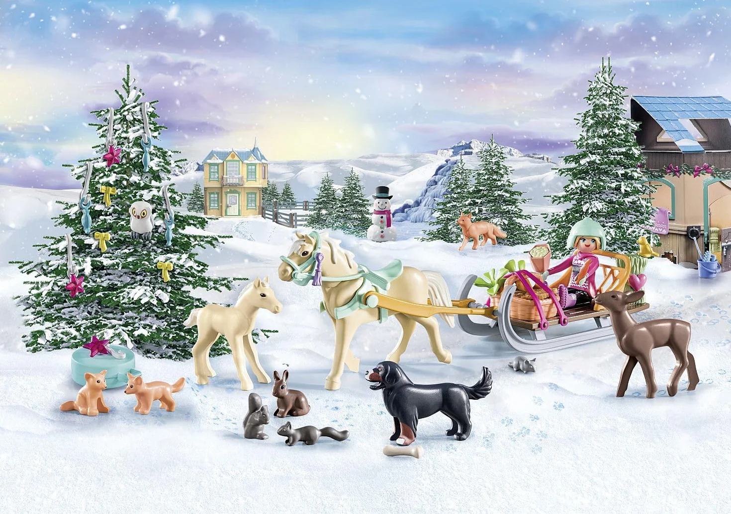 PLAYMOBIL 71345 Calendrier de l'Avent Équestre Horses of Waterfall 24 Surprises Jouet Enfants 4 Ans