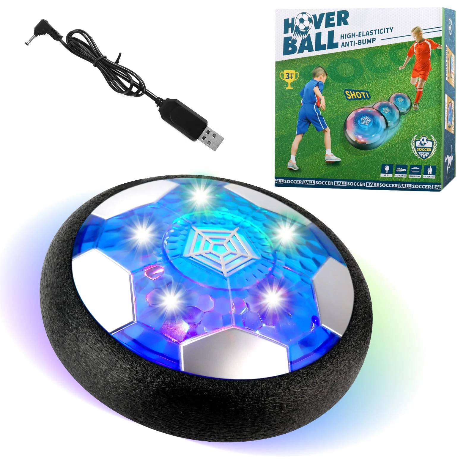 Hover Soccer Ball LED Lumière Rechargeable Enfant Jouet Foot