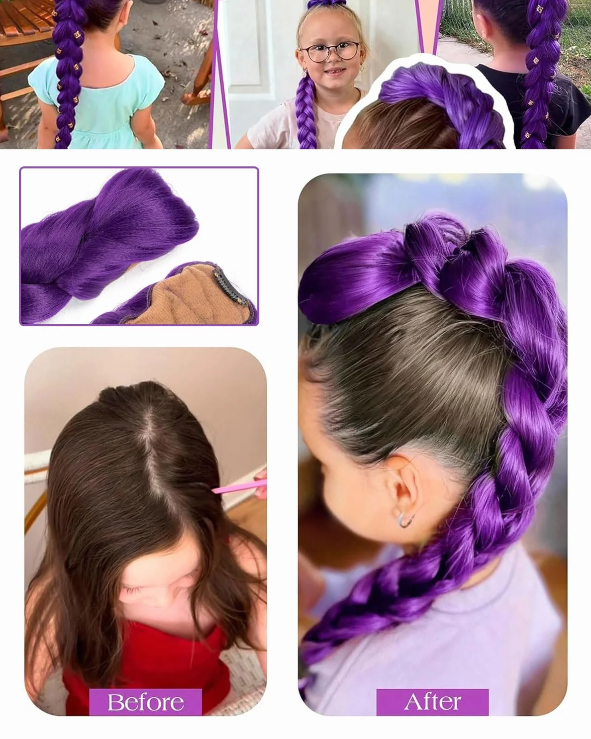Perruque démon Koreanpop pour adultes cosplay chasseur anime 66cm