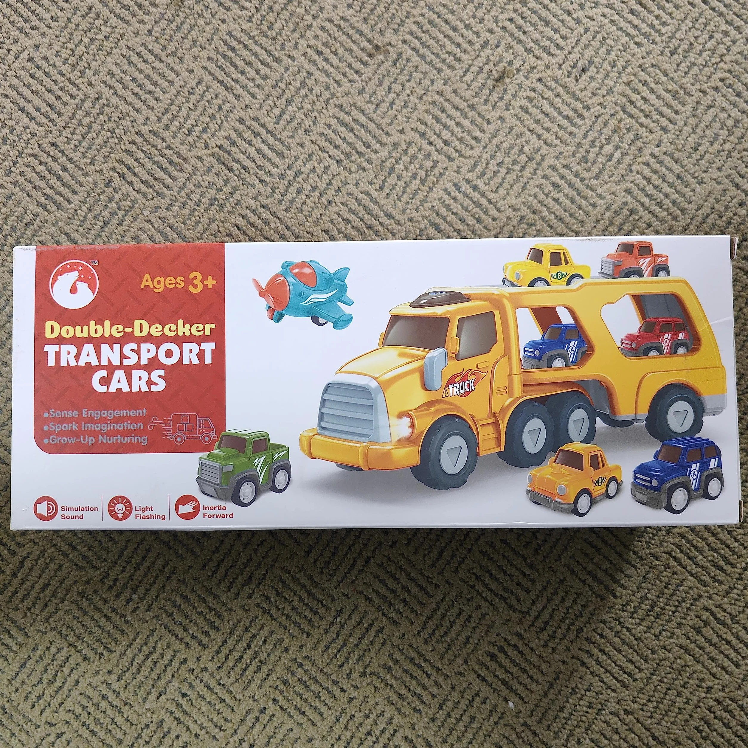 Jouet de Camion pour Enfant 5 en 1 avec Sons et Lumières Cadeau de Noël pour 2-4 Ans Garçon Filles