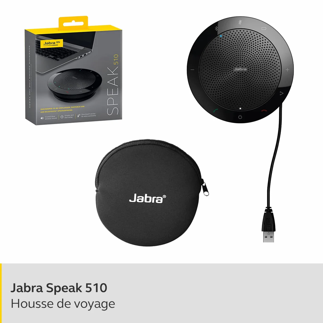 Jabra Speak 510 Portable Bluetooth Conference Speaker USB