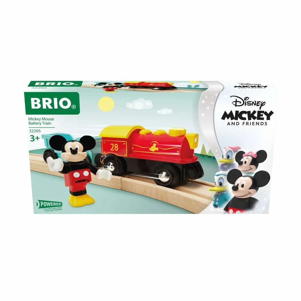 BRIO Mickey Mouse Train à pile Train électrique avec figurine Jouet dès 3 ans
