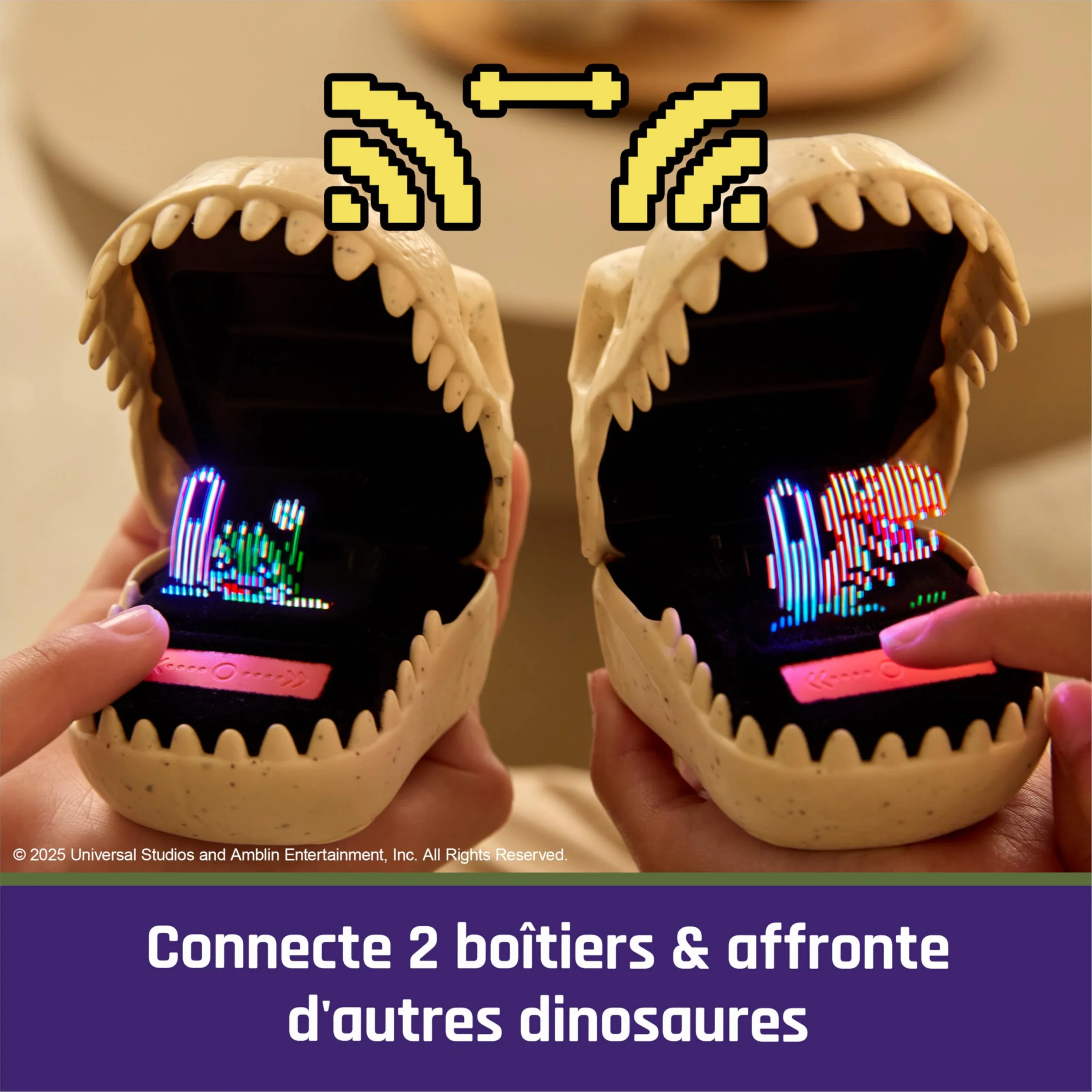 Bitzee Jurassic World Animal Interactif 25 Dinosaures Digitaux 3D Toucher Boîtier Connectable Sons Réactions Jeux Enfant 5+