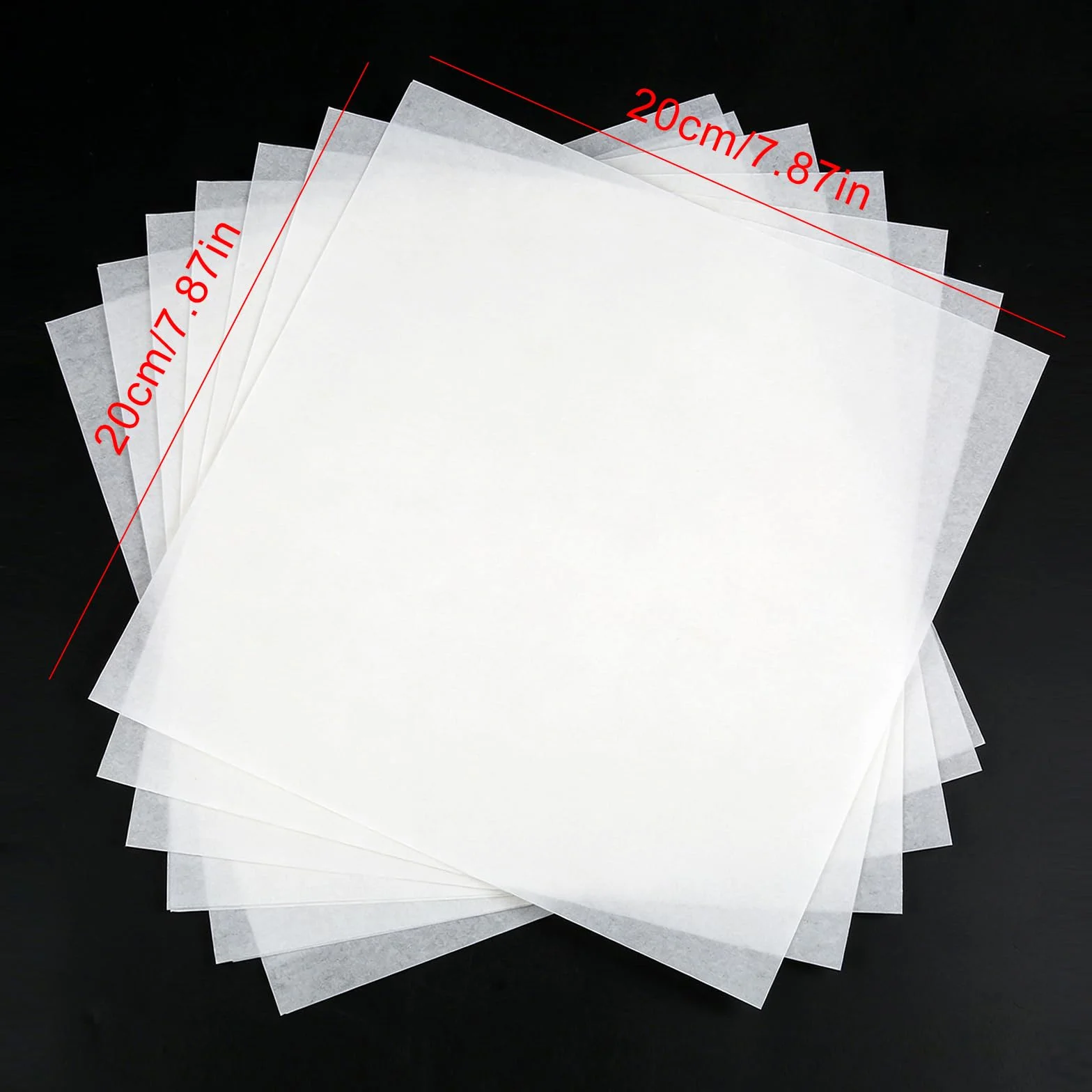 Perles à Repasser 70 Feuilles 20x20 cm, Papier Transparent Blanc