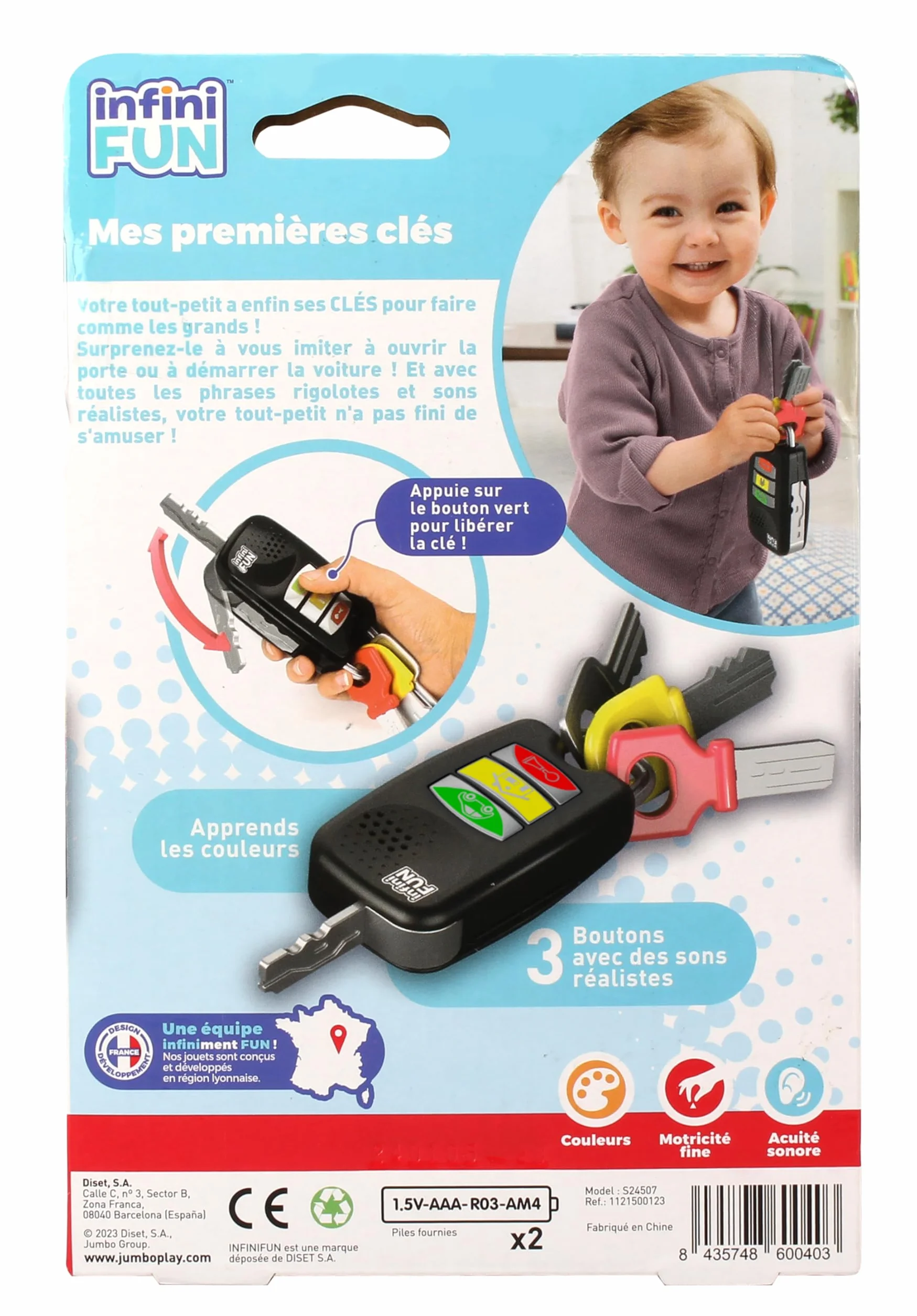 Infini Fun Mes premières clés Jouet éducatif électronique pour bébé dès 12 Mois