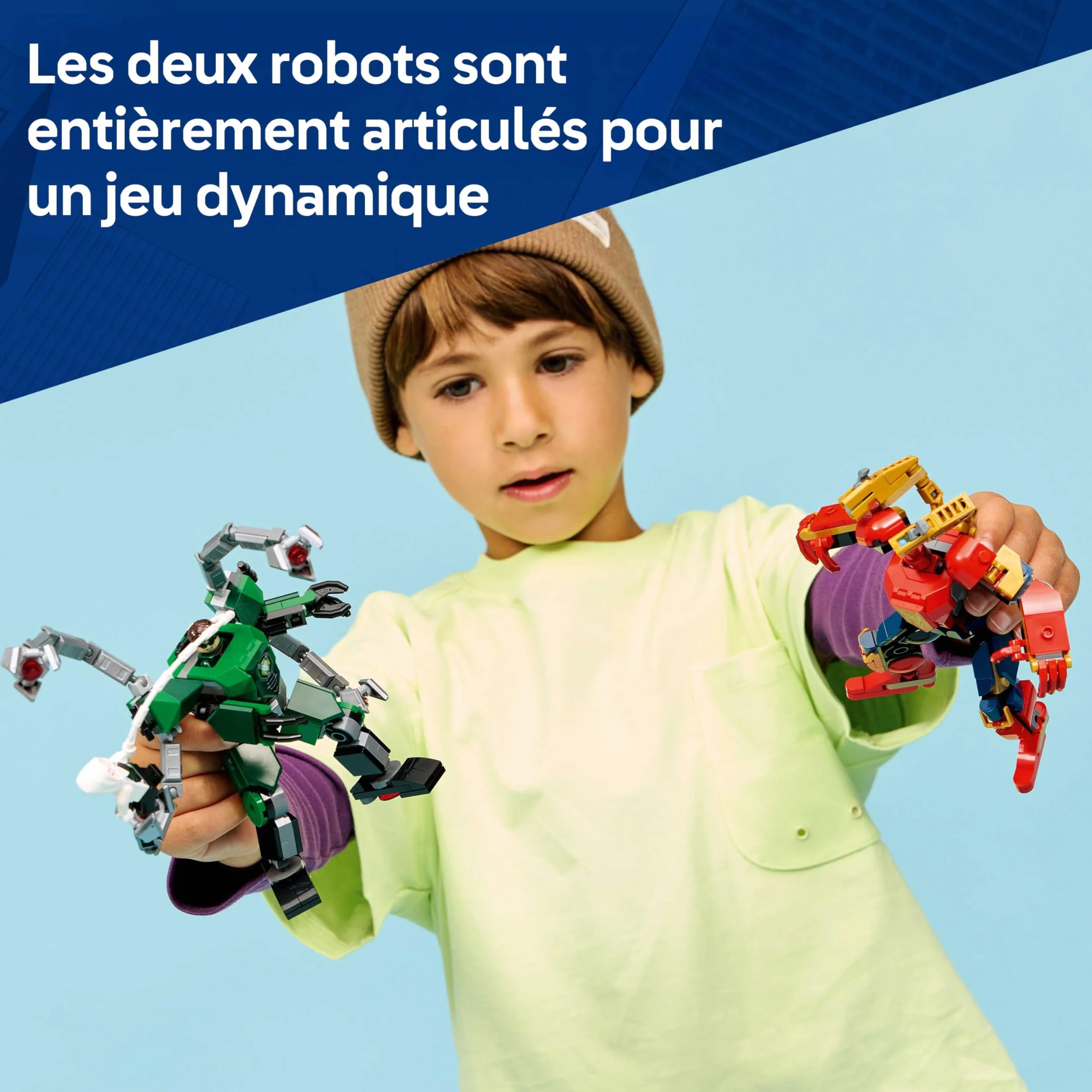 LEGO Marvel Le Combat des Robots Spider-Man contre Docteur Octopus Jouet Super-Héros 2 Figurines Action 3 Minifigurines 76338
