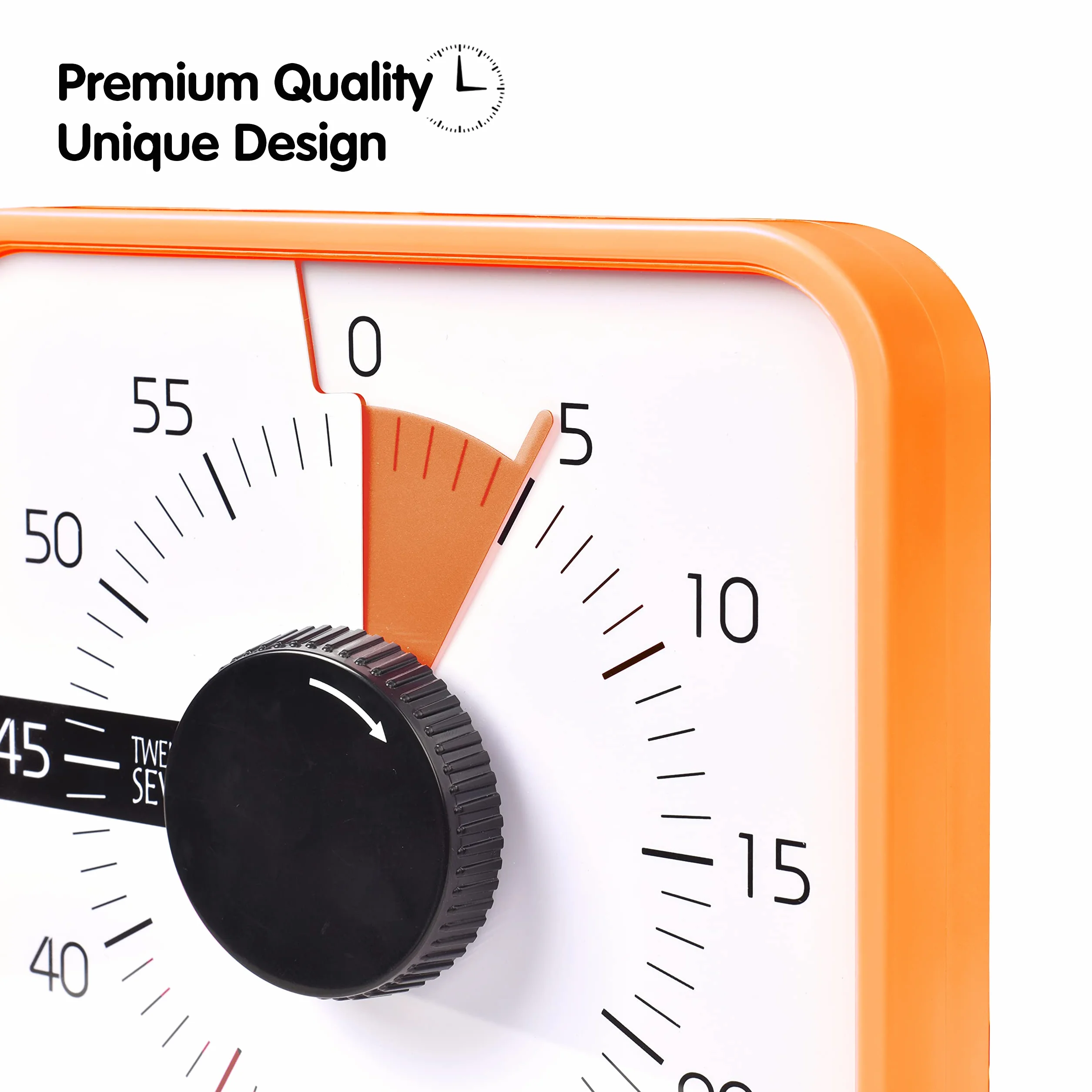 Minuteur 19 cm 60 Minutes Compte à Rebours Mécanique Magnétique Orange TWENTY5 Seven