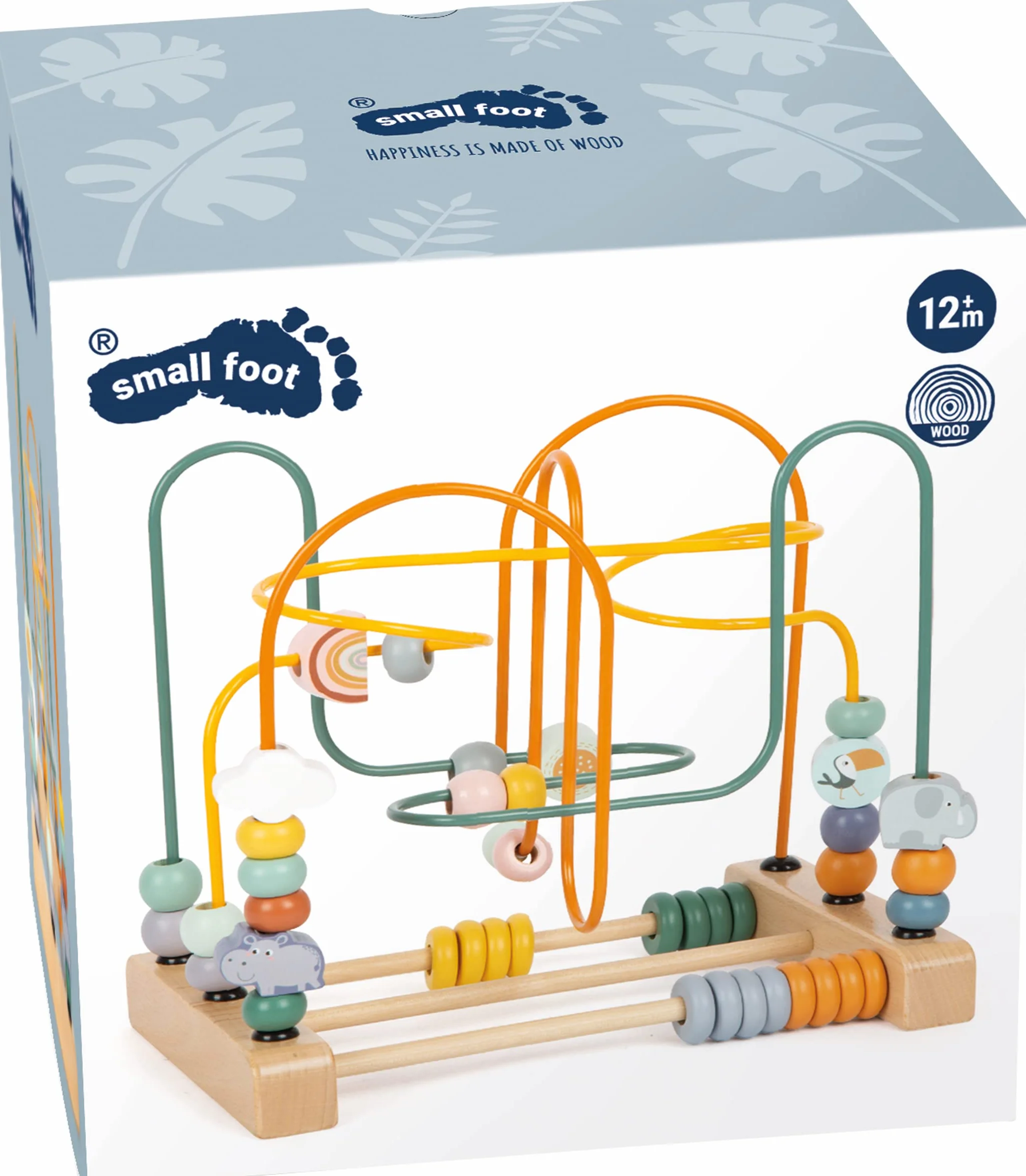 Circuit de motricité Safari en Bois 3 Boucles Jouet pour Enfants dès 12 Mois