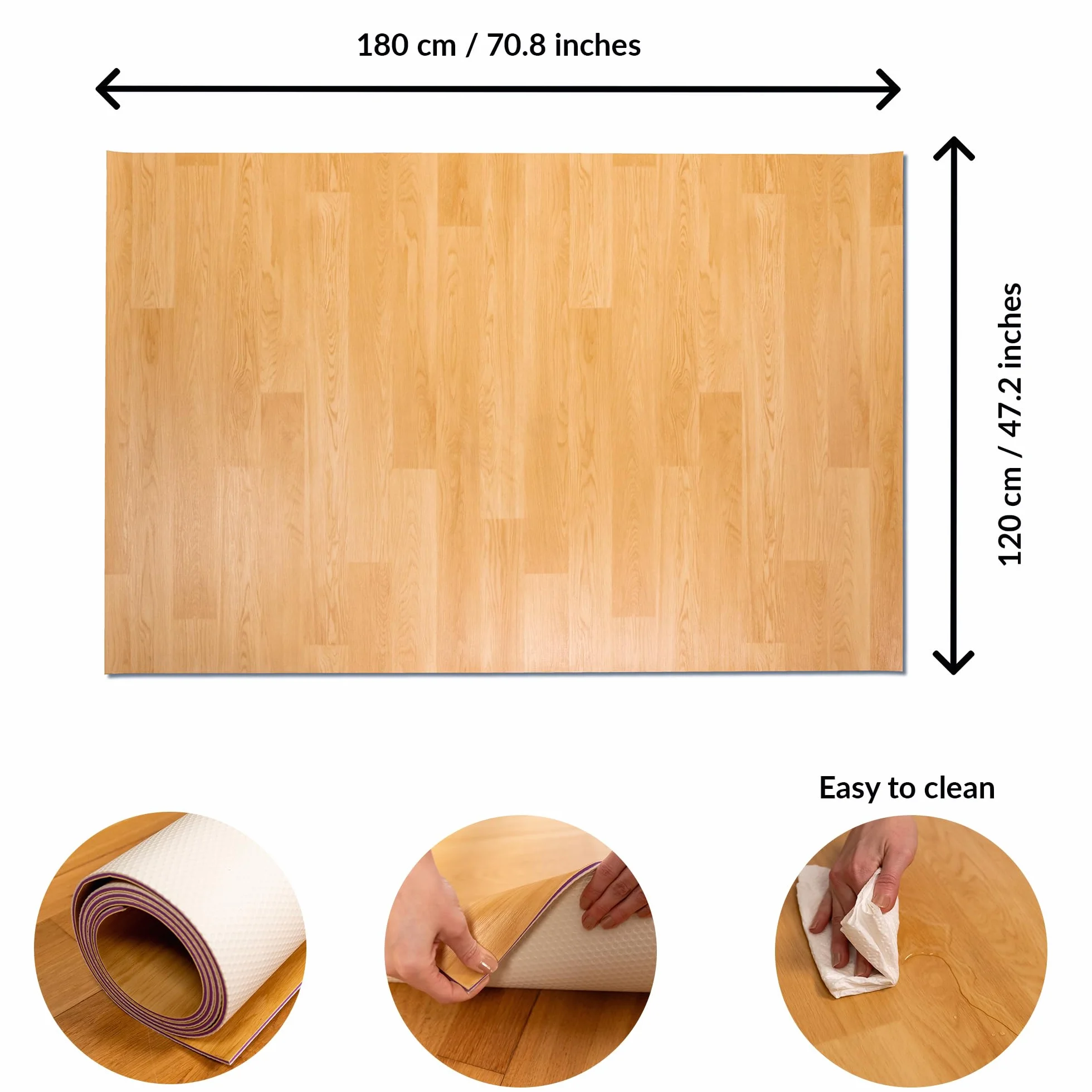 Tapis de Danse Marley Portable 183 x 122 cm PVC 5 mm pour Ballet Claquettes Irish Dance