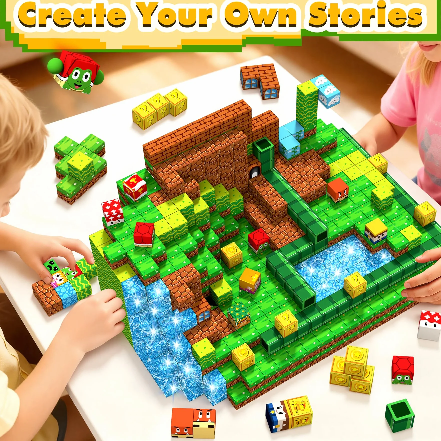 Bloc de Construction Magnétique 150 Pièces Cube Magnétique Enfant 3-10 Ans