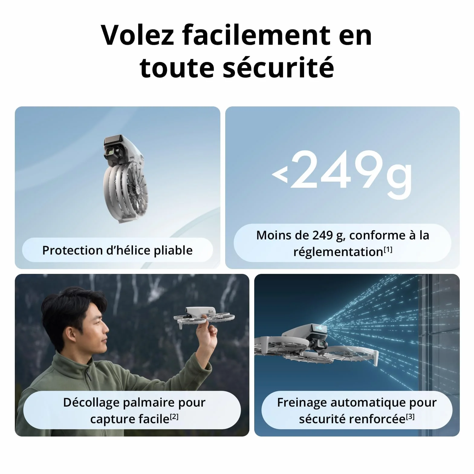 DJI Flip Bundle Fly More Drone Caméra 4K UHD radiocommande RC 2 avec écran trois batteries 93 min