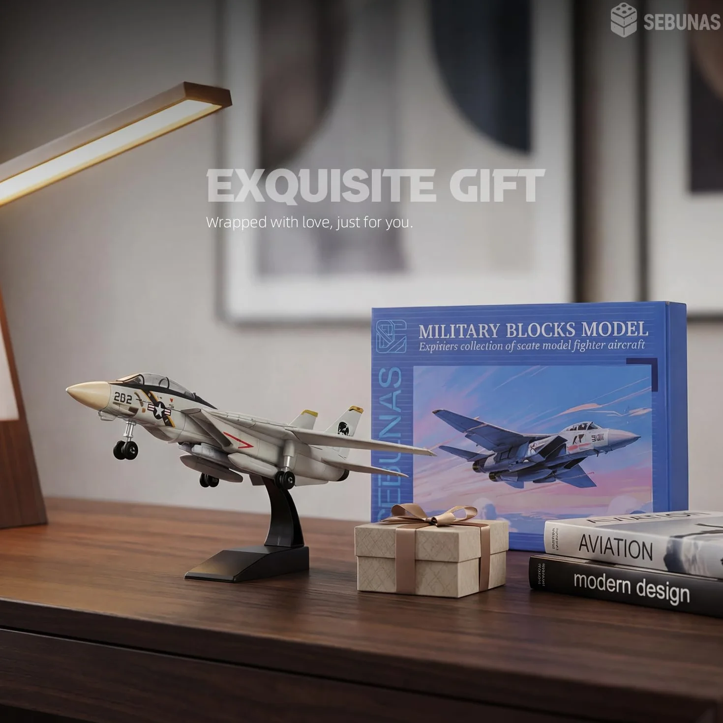 F-14 Tomcat Avion de chasse Kit de construction rapide en plastique 1:72 Échelle SEBUNAS