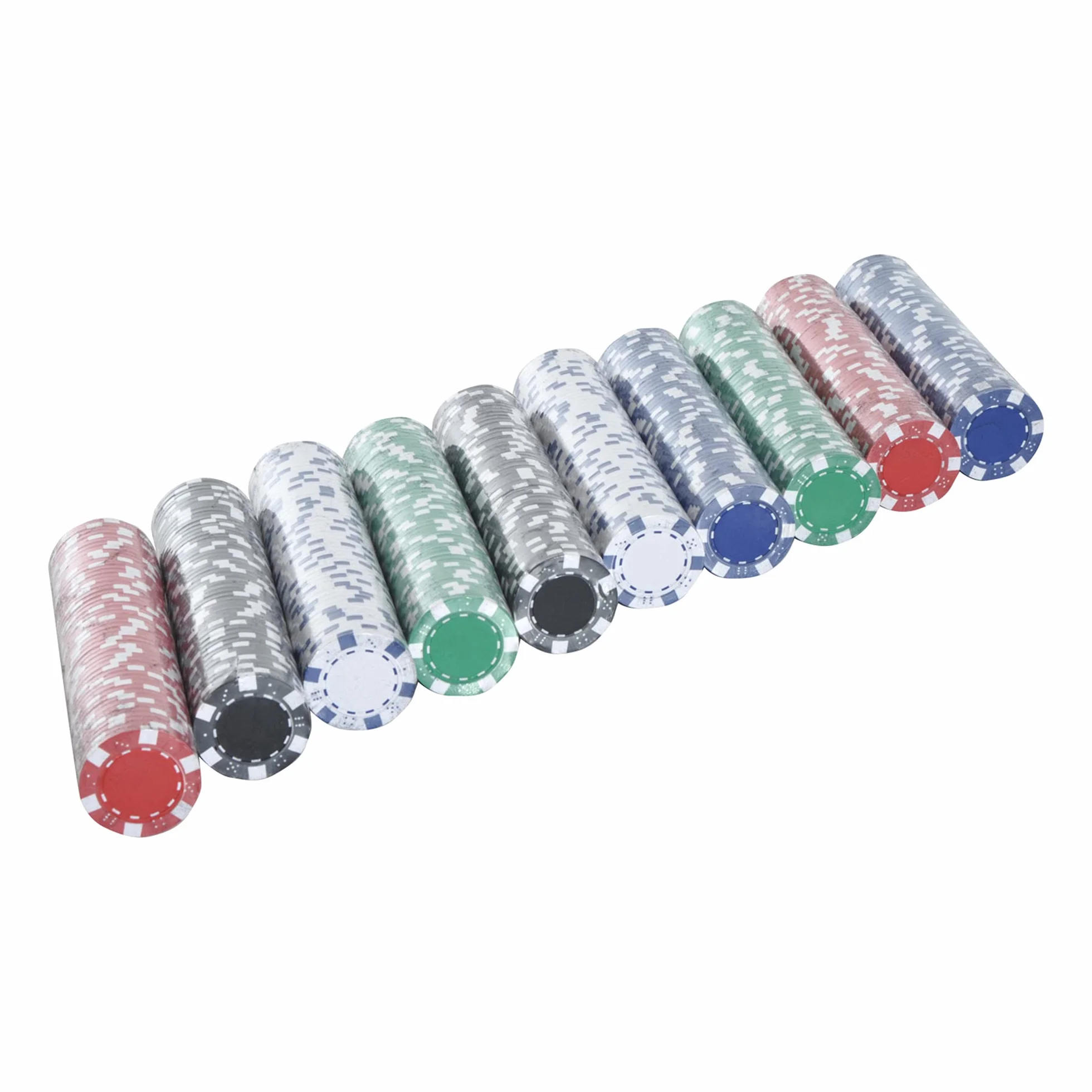 HOMCOM Mallette de Poker Coffret Complet 500 jetons 2 jeux de cartes 5 dés bouton dealer