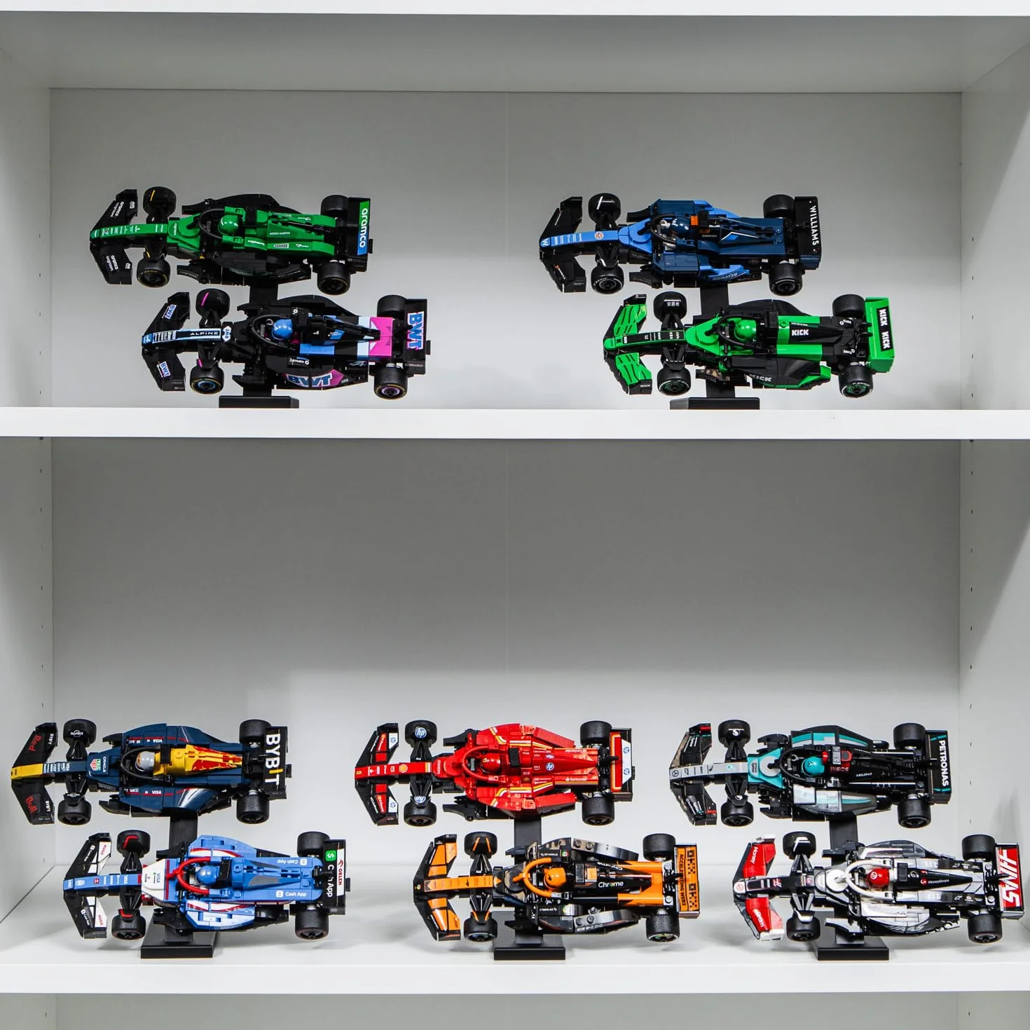 Speed Champions F1 Lot de 5 présentoirs verticaux compatibles LEGO Formula 1 76906-76919 pour 10 voitures