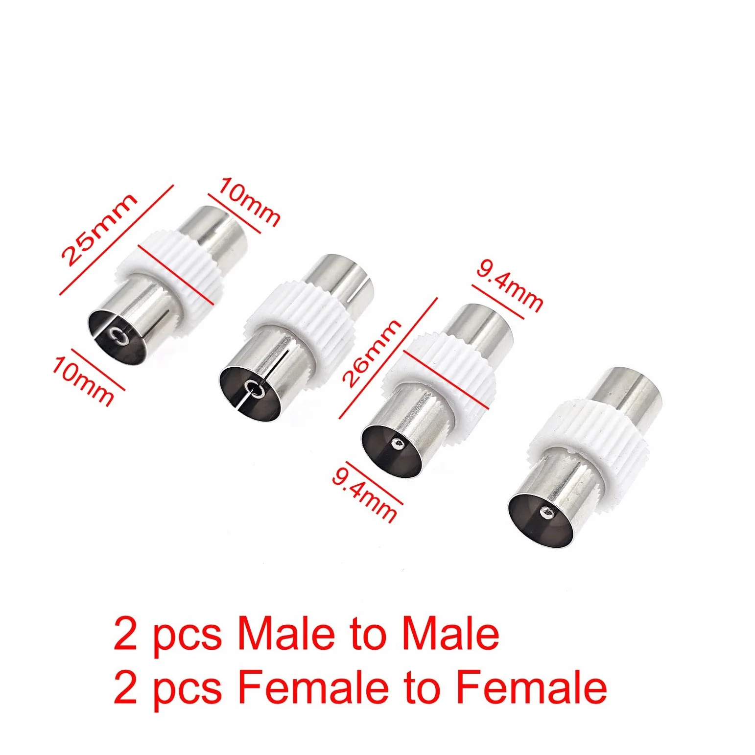 Convertisseurs connecteurs antenne TV mâles femelles adaptateur câble coaxial femelle vers femelle prise coupleur coaxial RF PAL mâle vers mâle