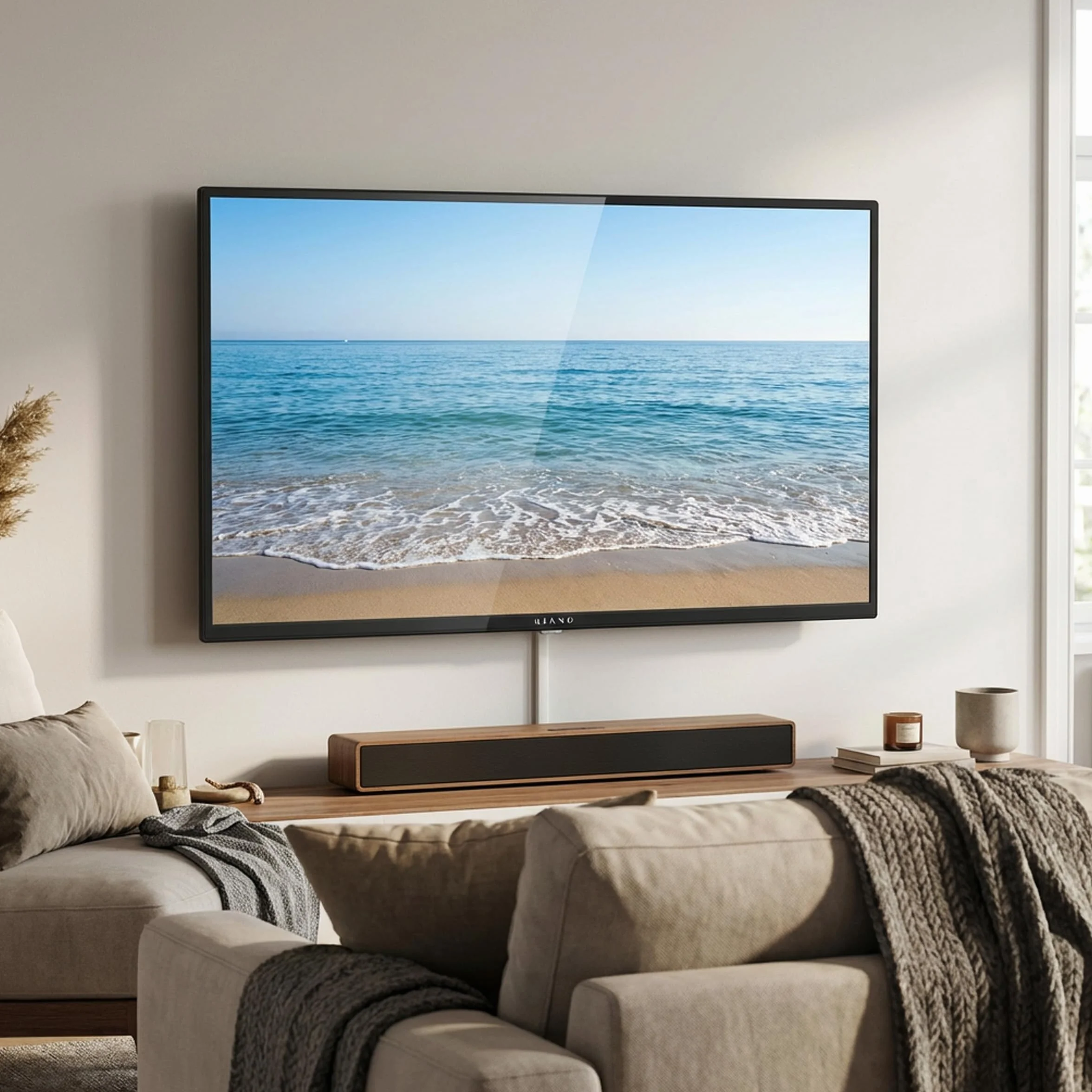 KIANO SlimTV 32 Pouces Téléviseur HD LED DVB-C DVB-T HDMI Dolby Audio Noir
