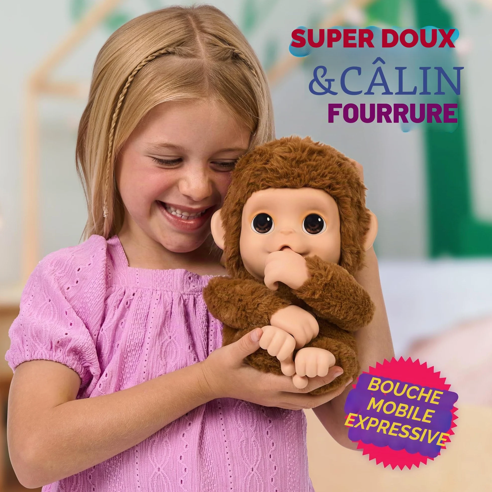 Little Live Pets Mon bébé Singe Jouet Interactif avec Plus de 50 Sons et Réactions, Nourris-Le, Il suce Son Pouce et rigole, À partir de 4 Ans