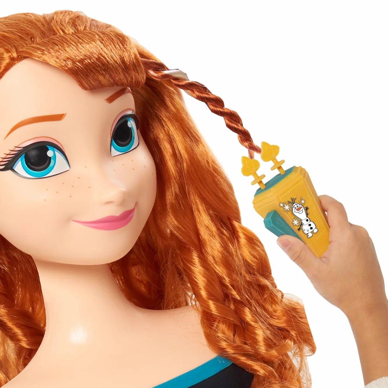 Disney LA REINE DES NEIGES 2 Anna Tête à Coiffer Deluxe 18 Accessoires de Coiffure Jouet Enfants 3 Ans