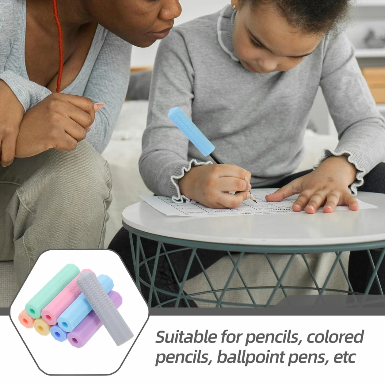 Embouts De Crayon à Mâcher En Silicone Lot De 8, Capuchons Sensoriels Pour Enfants Autisme Besoins Oraux, Sans Bpa Couleurs Macaron