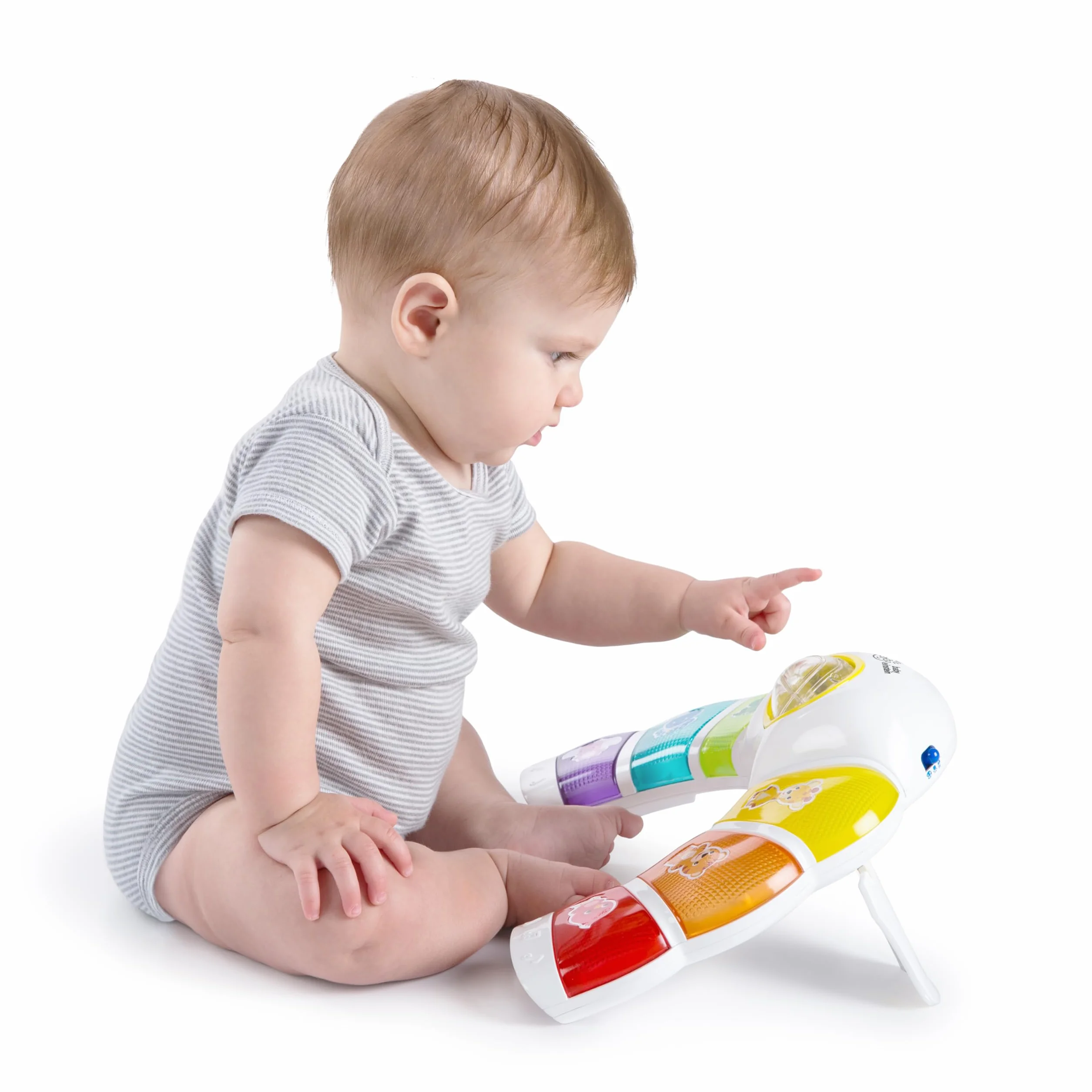 Baby Einstein Glow & Discover Light Bar Jouet Musical Piano d’activités avec Lumières Musique Hochet Multilingue 3 Mois+