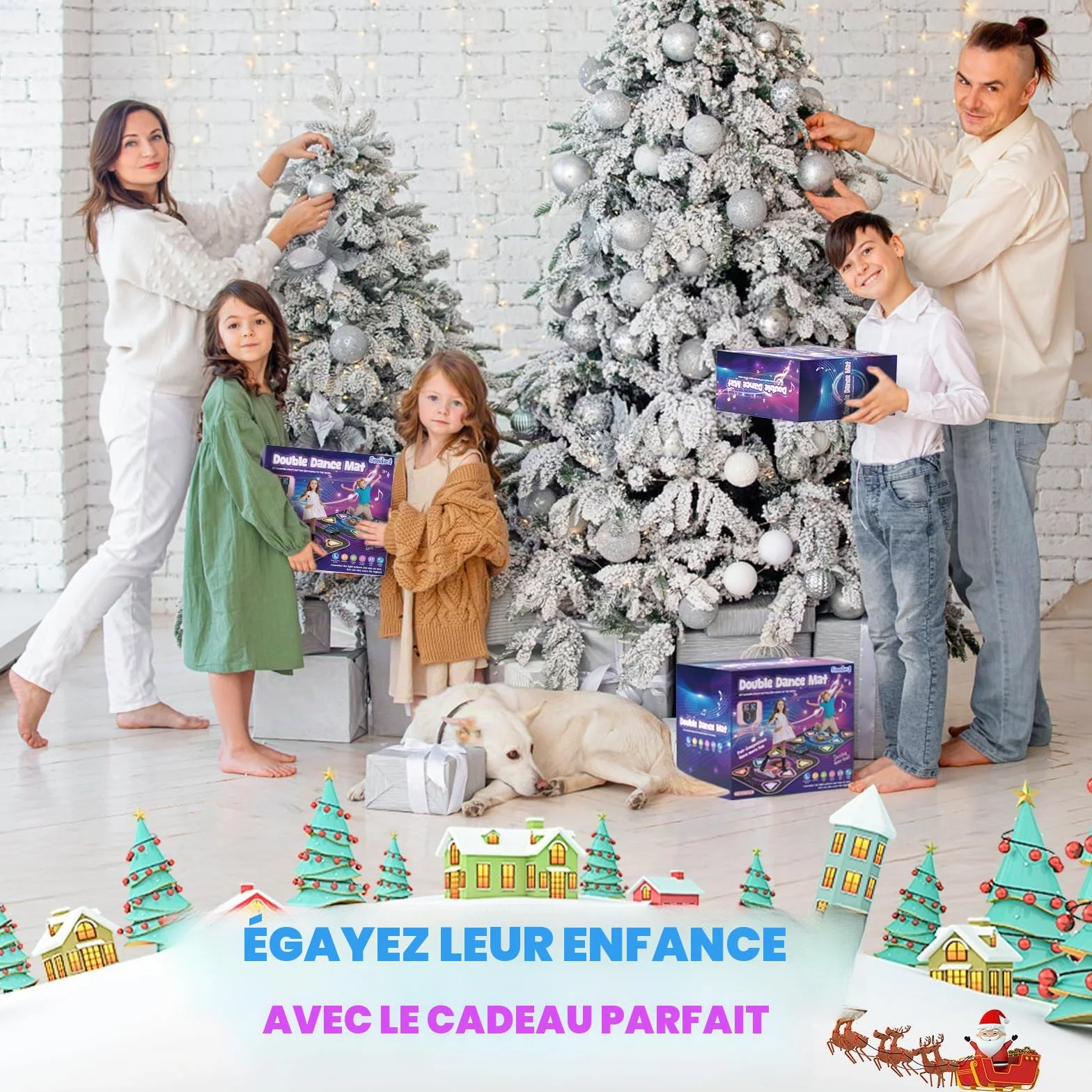 Tapis de Danse Musical Bluetooth 12 Boutons Lumineux pour Enfants 3-12 Ans