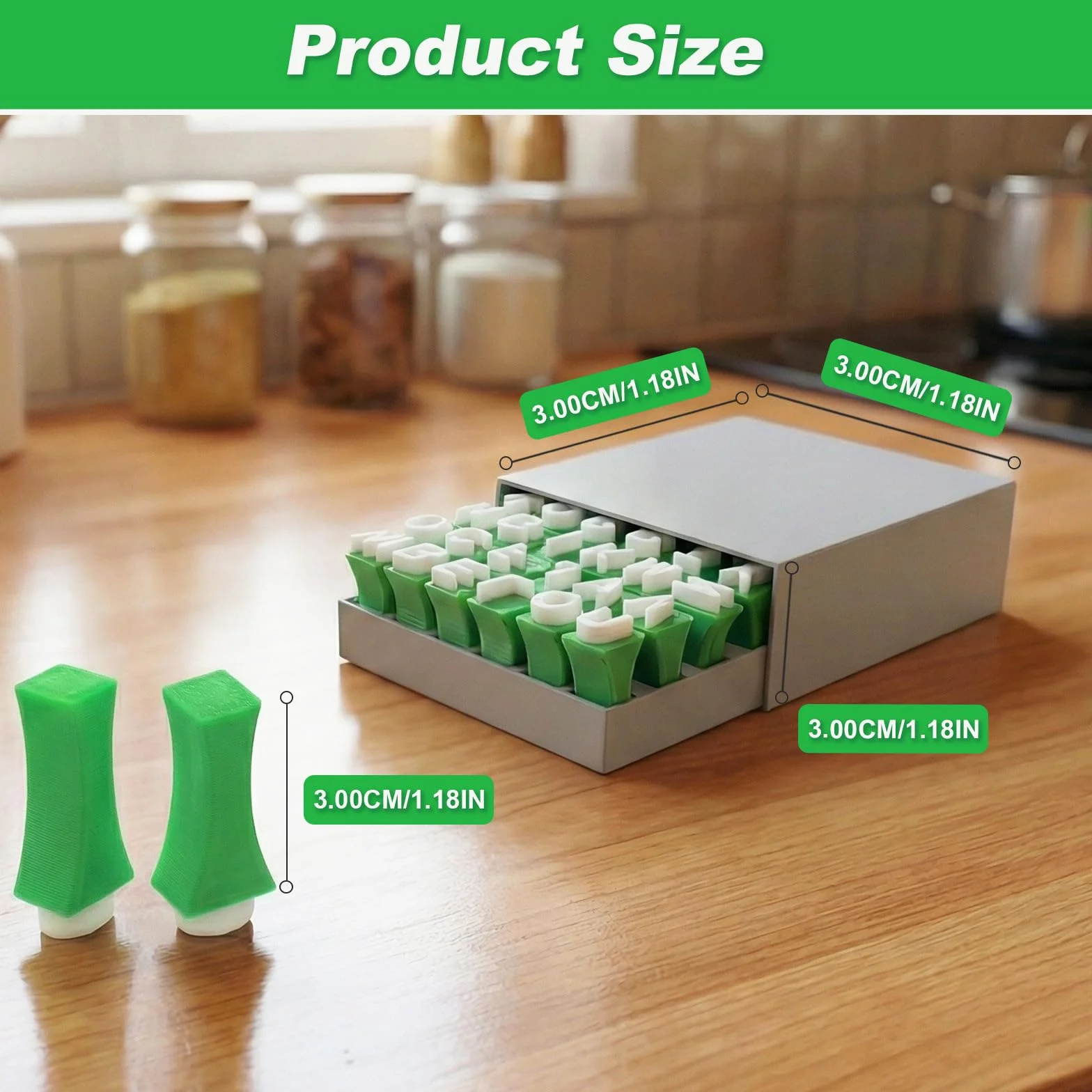Set de Tampons en Argile Alphabet 36 Pièces, Lettres Majuscules 3D pour Artisanat