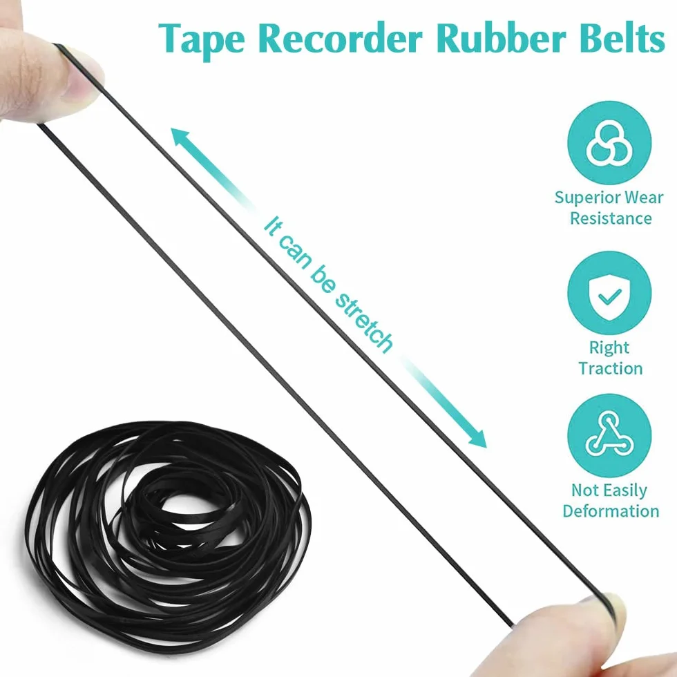 180 PCS Ceinture Cassette Tape Universelle Mix 1mm 4.5-13cm 1.2mm 3-4cm 2mm 4-13.5cm 3mm 4-13.5cm pour Enregistreur