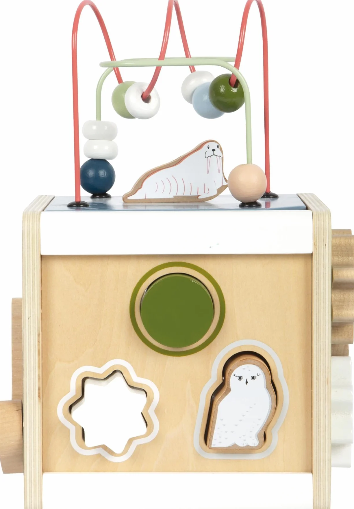 Small Foot Labyrinthe Cube de motricité Arctic Bois certifié FSC 100% 12 Mois Blanc