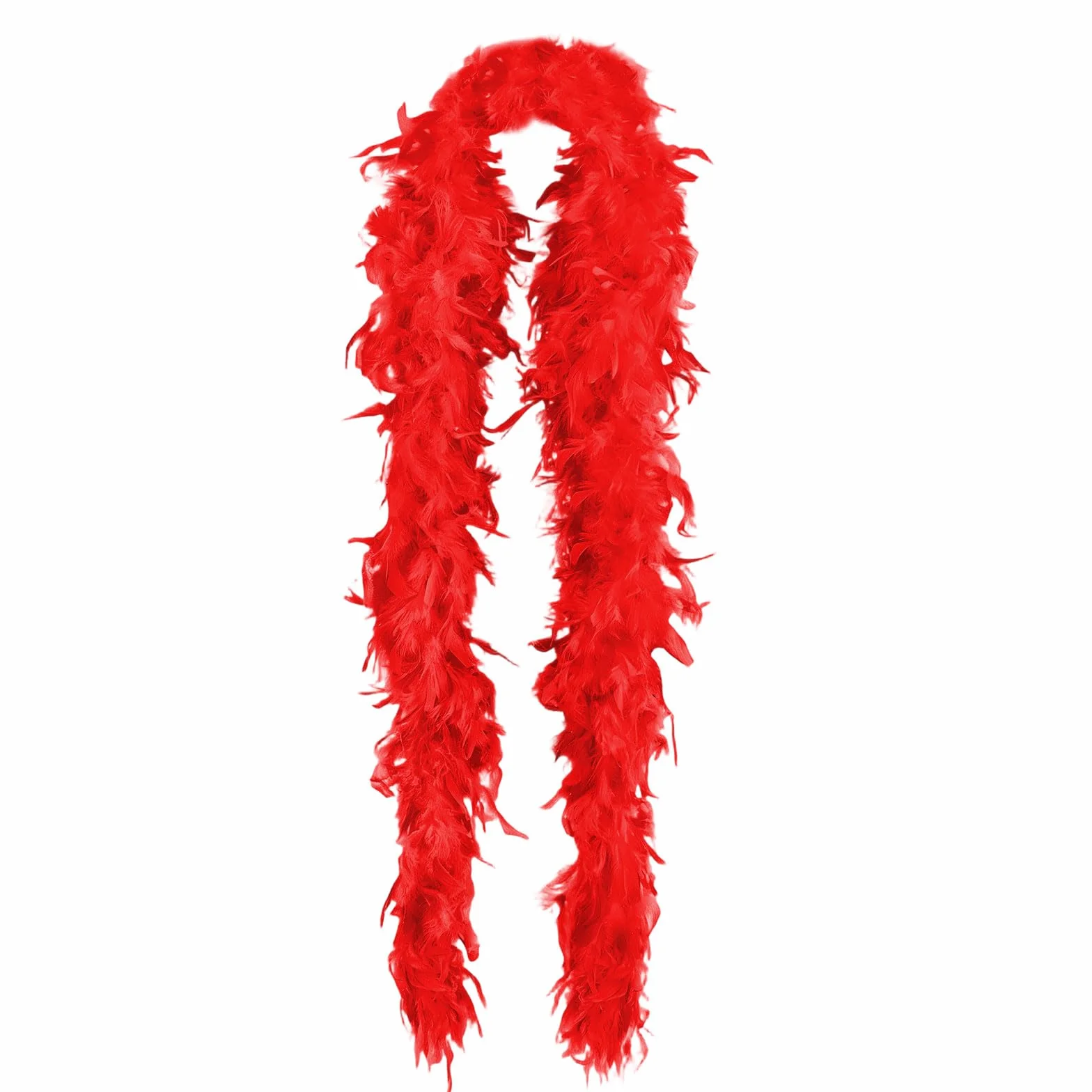 Boa Plumes de Dinde Moelleux Accessoire Costume Charleston Années 20 Flapper Rouge 2m