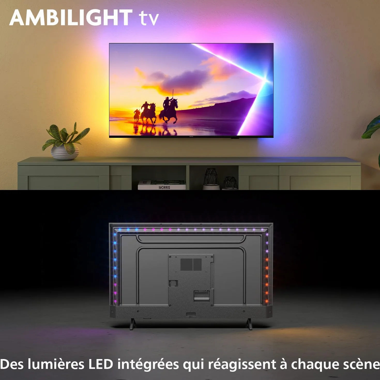 Philips Ambilight 43PUS8500 4K LED Smart TV 43 Pouces Pixel Precise Ultra HD Titan OS Dolby Atmos